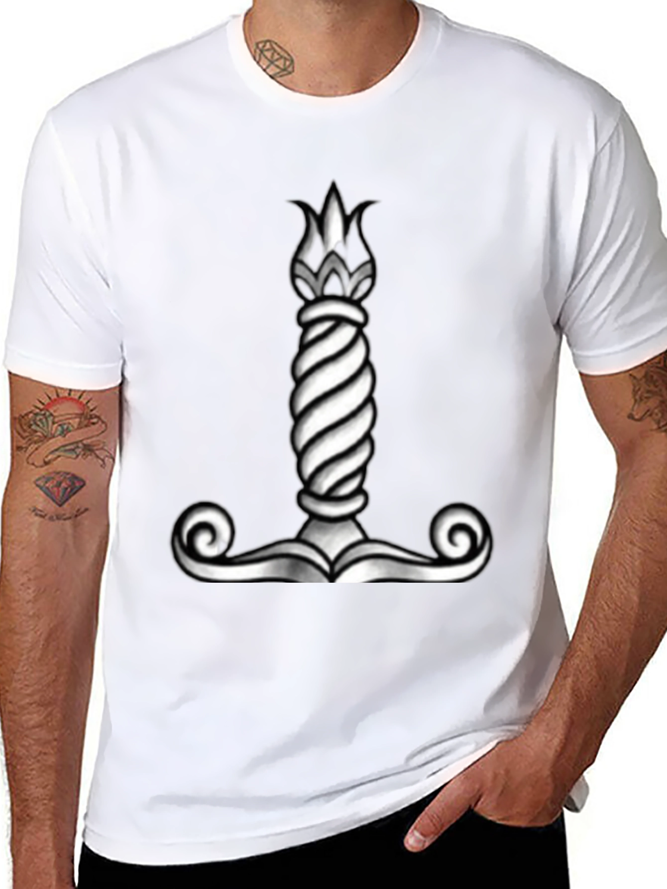 Viking Mjolnir Hammer Graphic Tee - Black