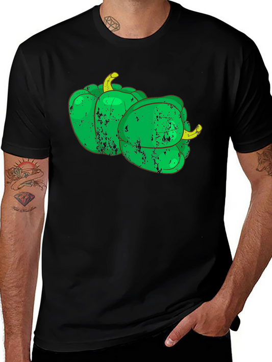 Green Pepper Graphic Tee - Fresh Style!