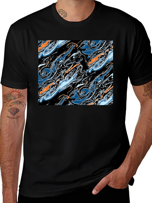 Abstract Swirl Graphic Tee - Modern Art T-Shirt