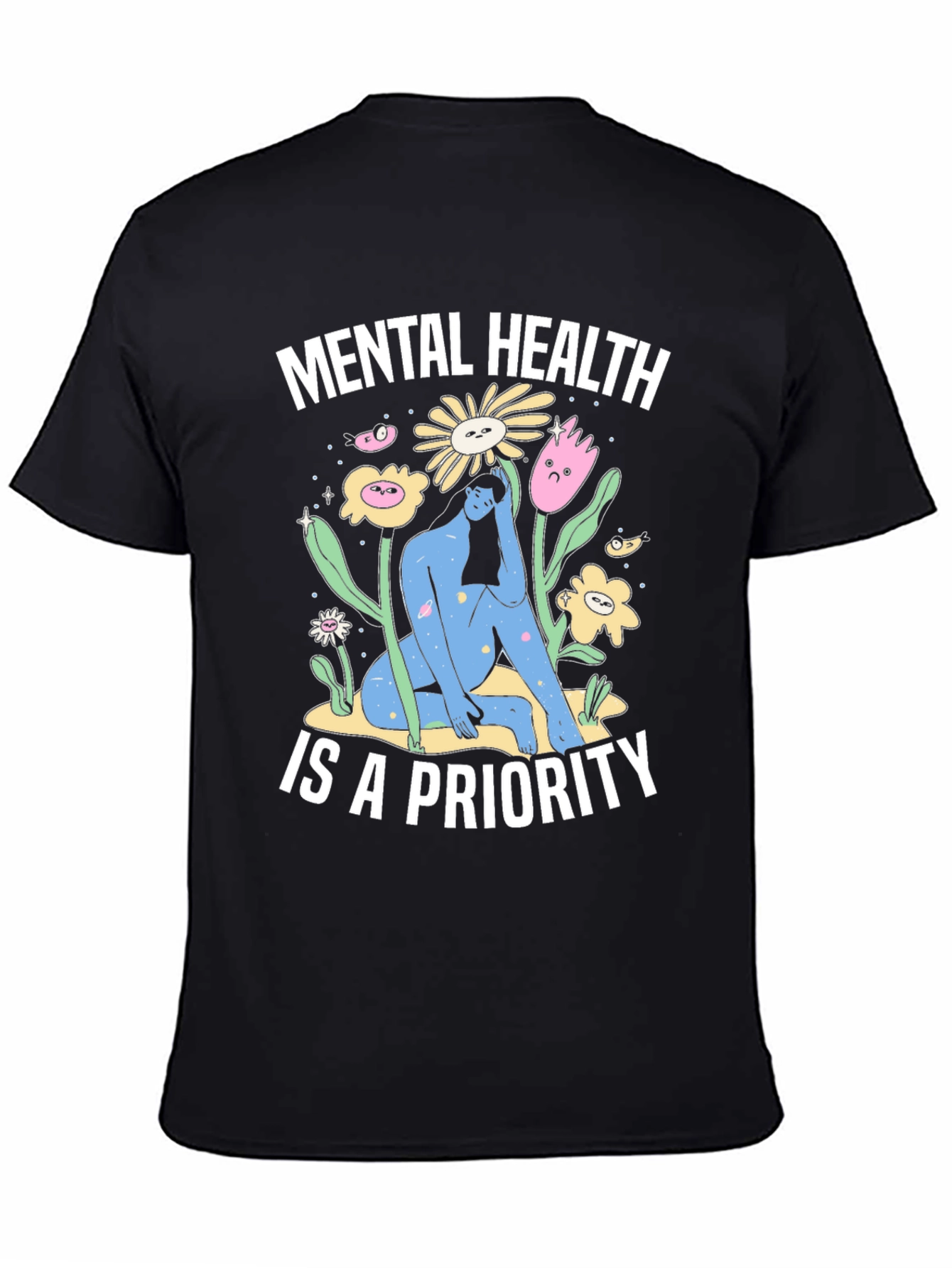 Mental Health Priority T-Shirt - Unisex Black Tee