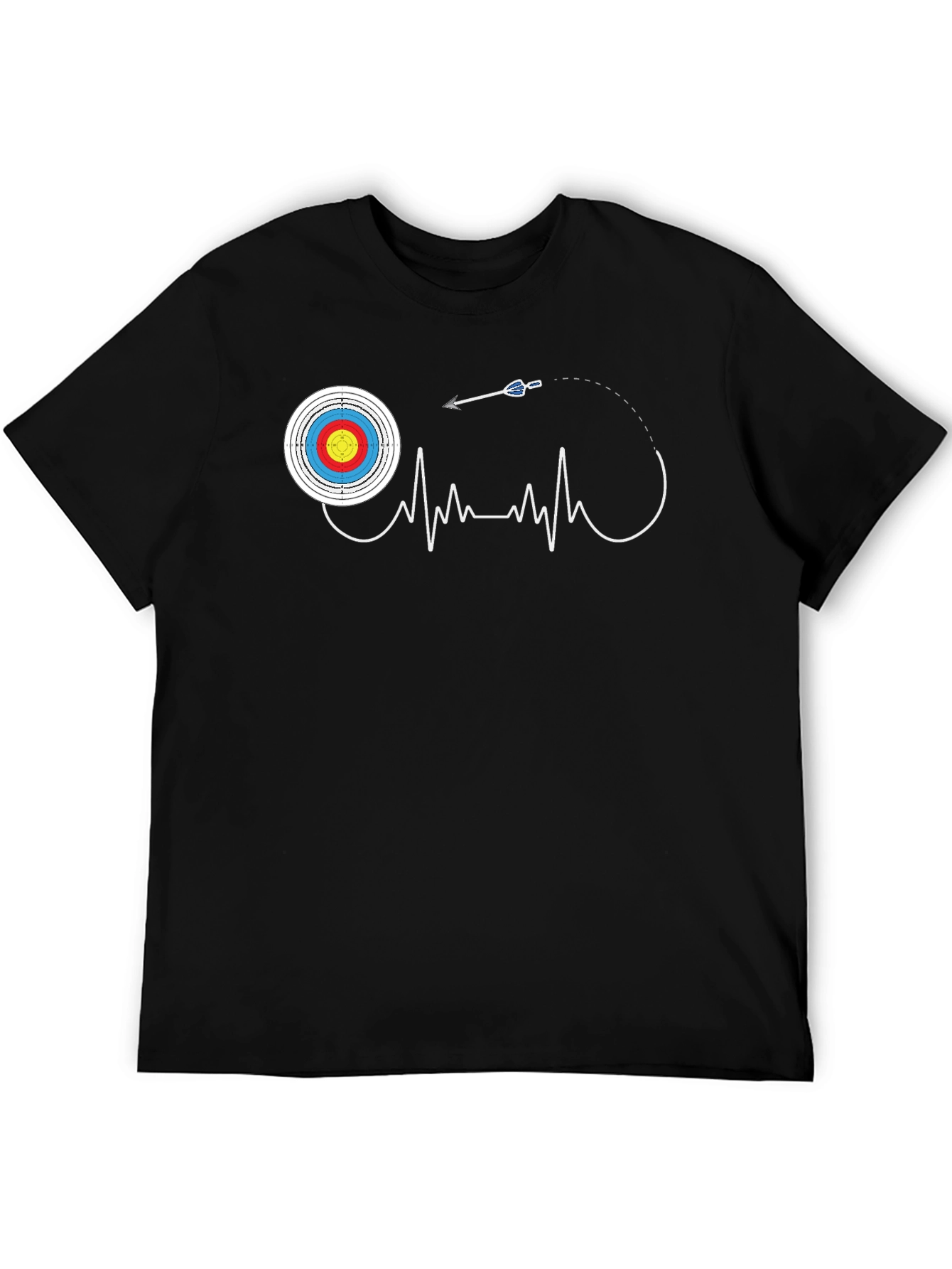 Archery Heartbeat T-Shirt - Target & Arrow Design