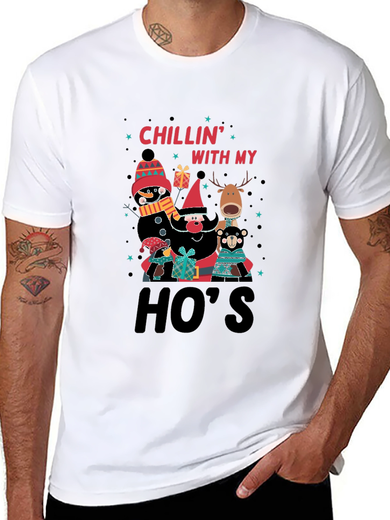 Chillin With My Hos Christmas T-Shirt