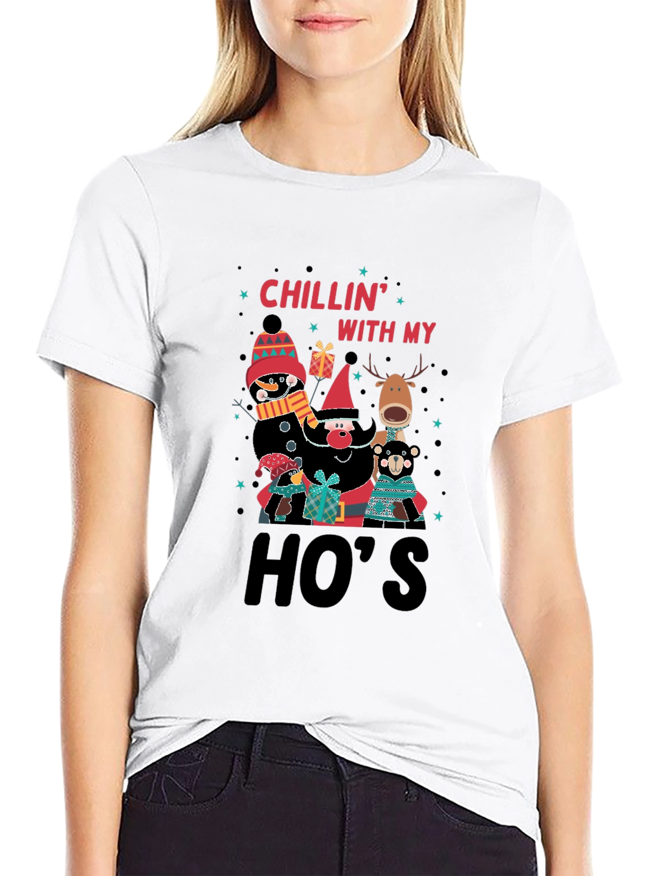 Chillin With My Hos Christmas T-Shirt