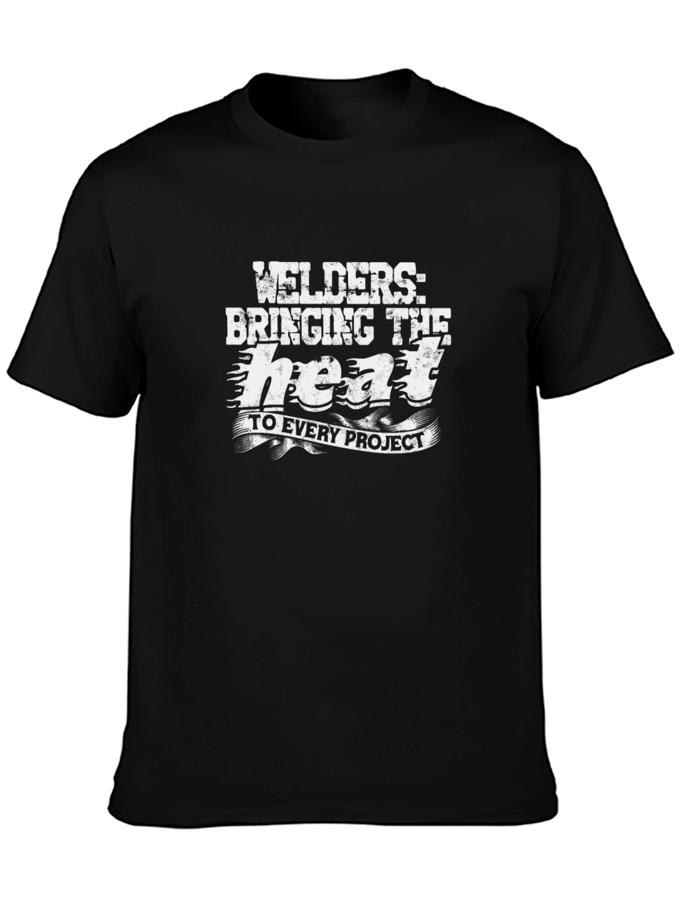 Welders Bringing The Heat Black Graphic T-Shirt