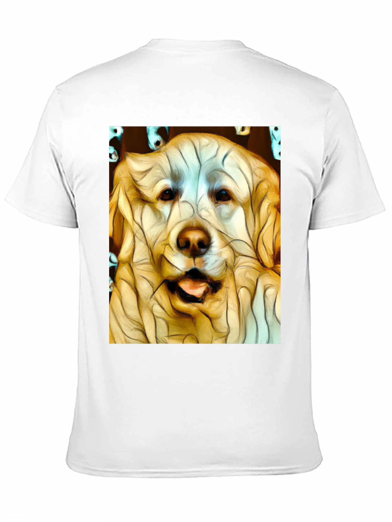 Dog Art Print Black T-Shirt