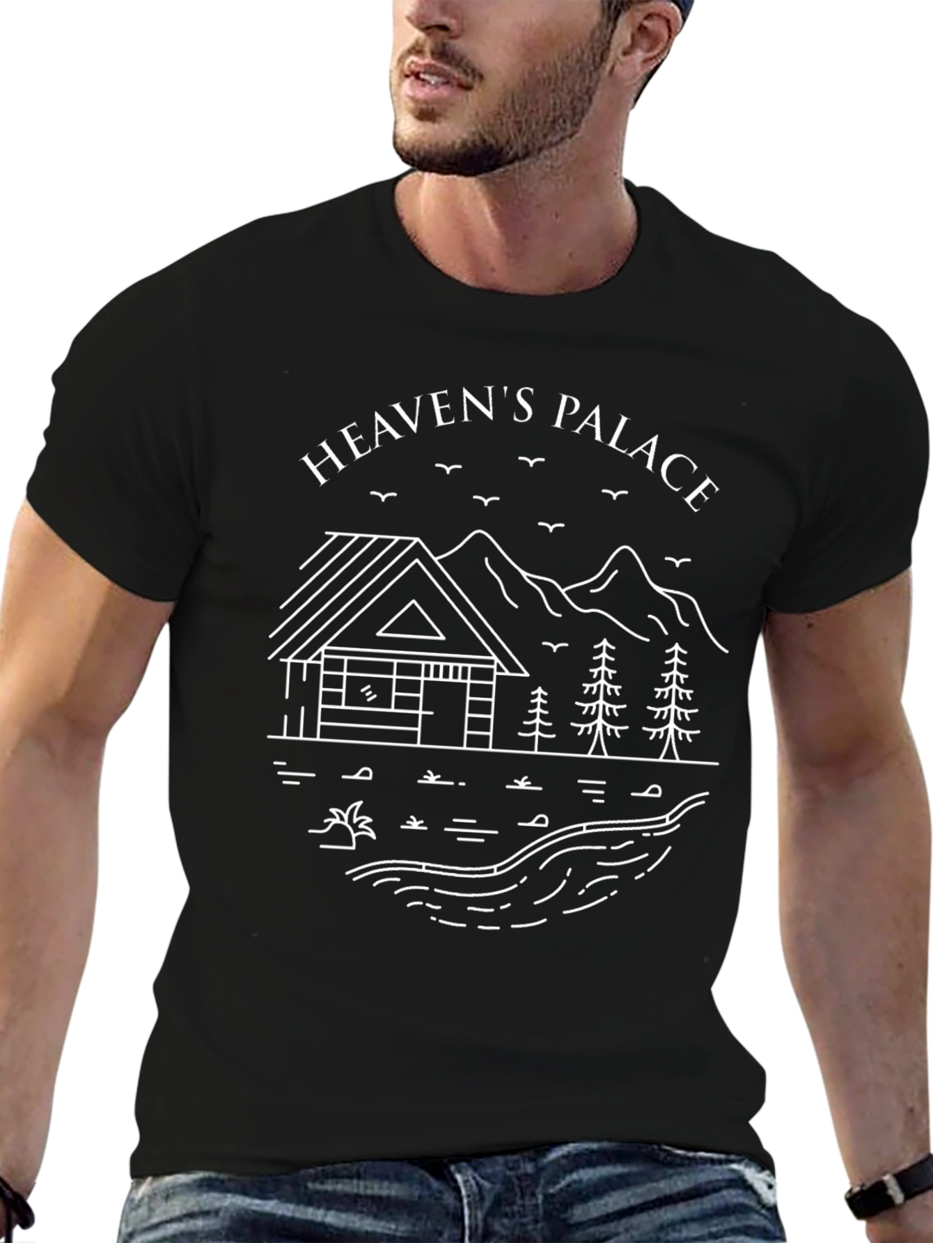Heavens Palace Cabin Graphic T-Shirt