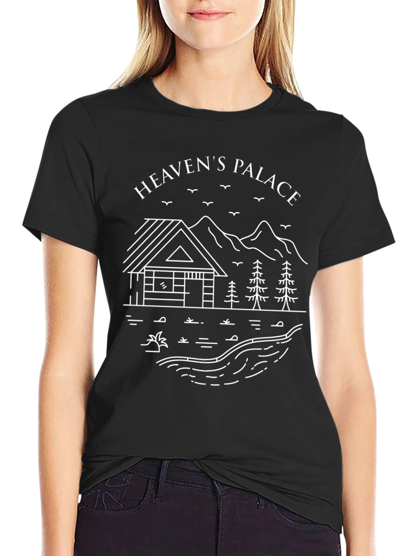 Heavens Palace Cabin Graphic T-Shirt