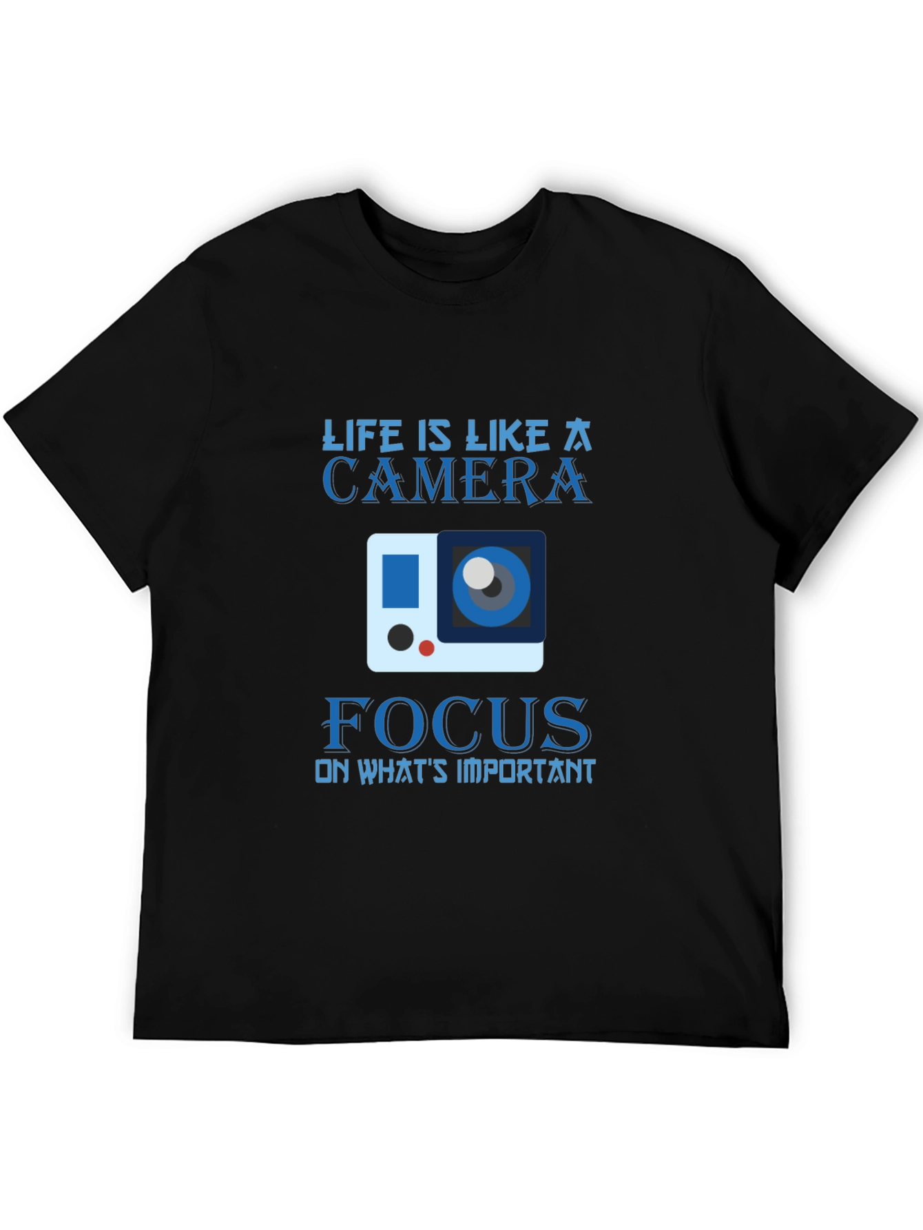 Life Camera Focus Graphic Tee - Mens Black T-Shirt