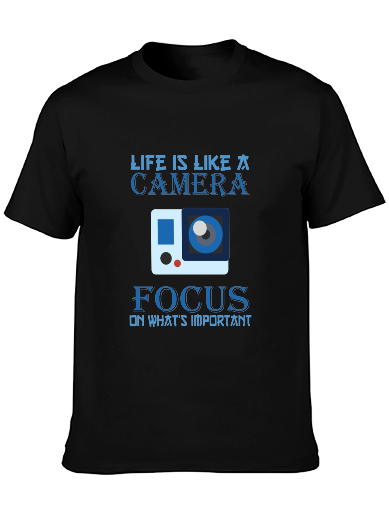 Life Camera Focus Graphic Tee - Mens Black T-Shirt