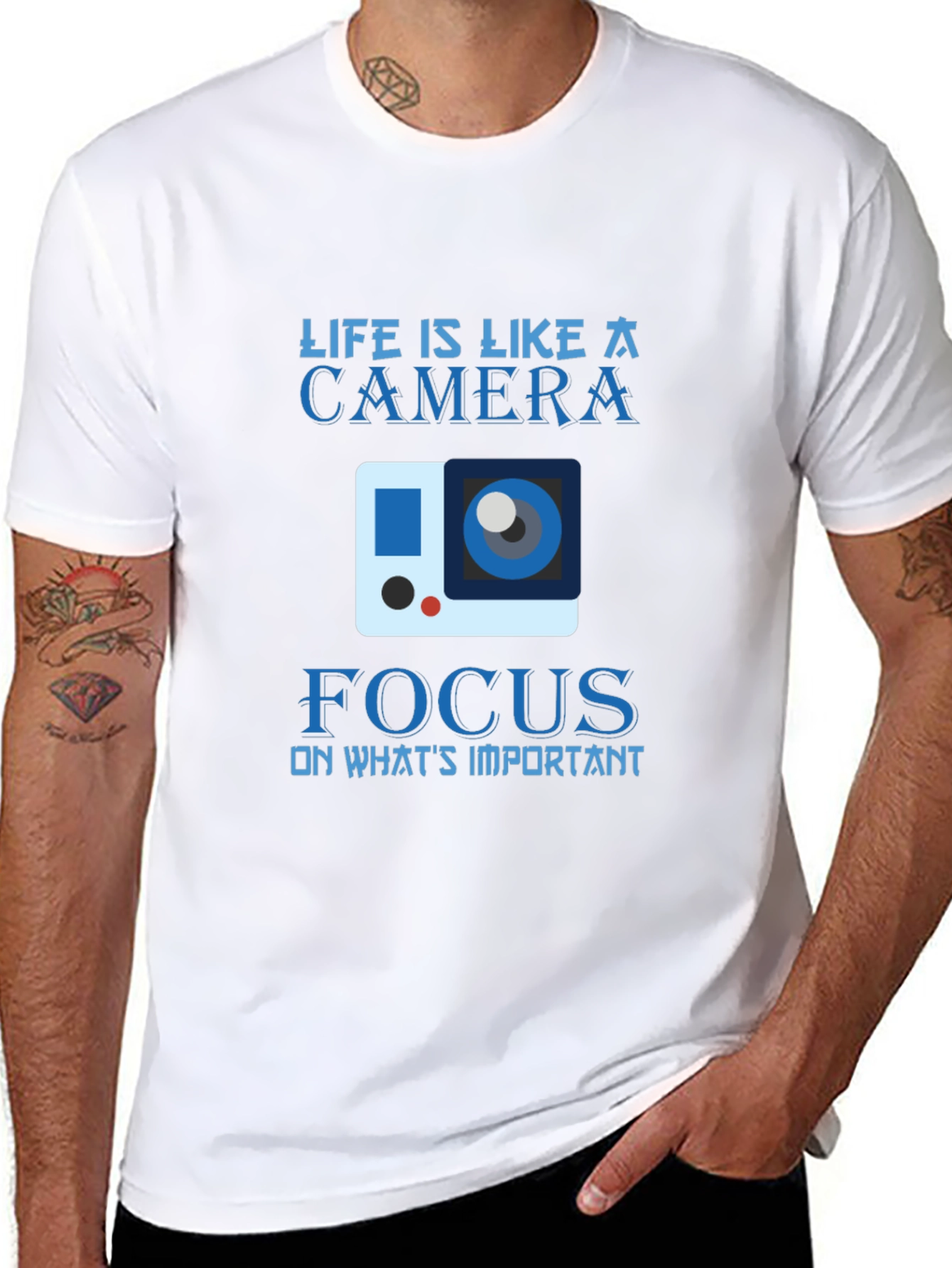 Life Camera Focus Graphic Tee - Mens Black T-Shirt