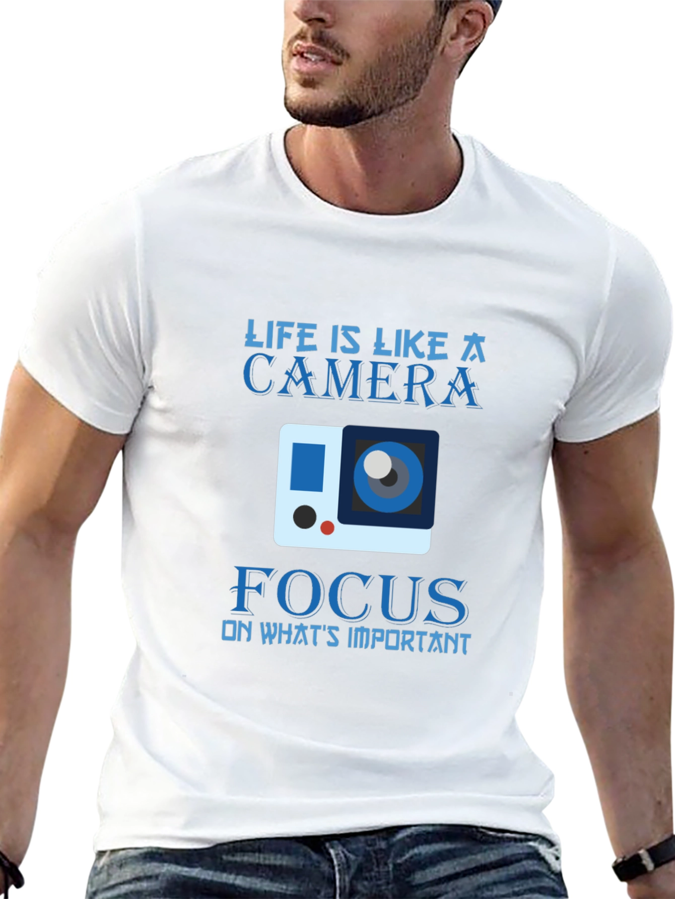 Life Camera Focus Graphic Tee - Mens Black T-Shirt
