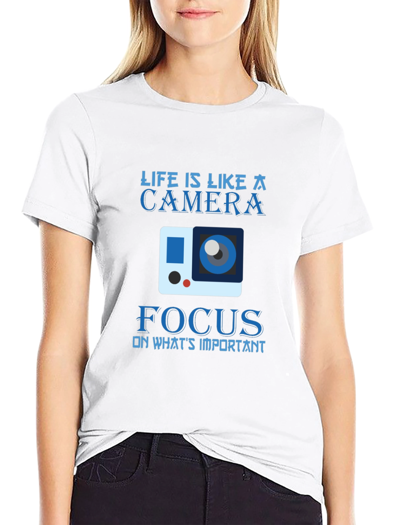 Life Camera Focus Graphic Tee - Mens Black T-Shirt