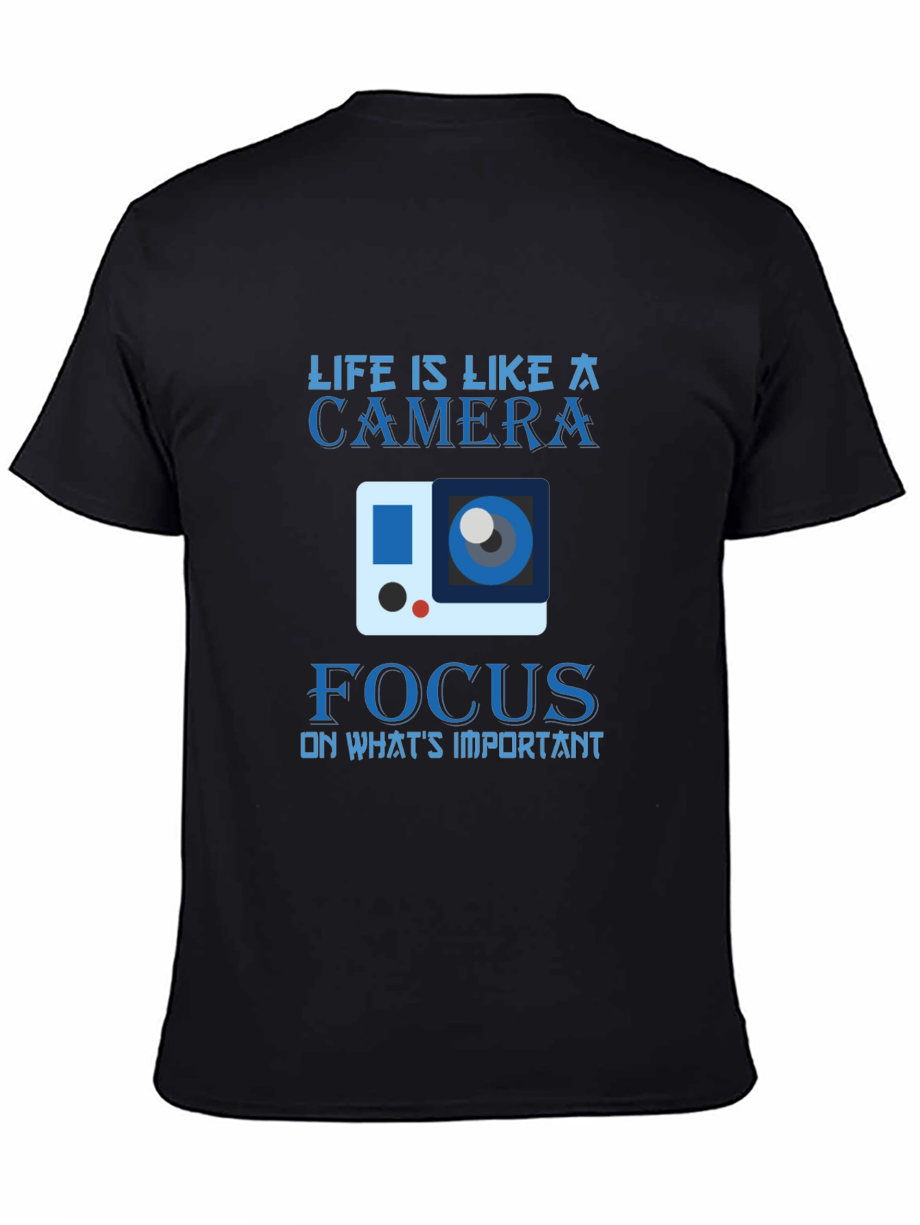 Life Camera Focus Graphic Tee - Mens Black T-Shirt
