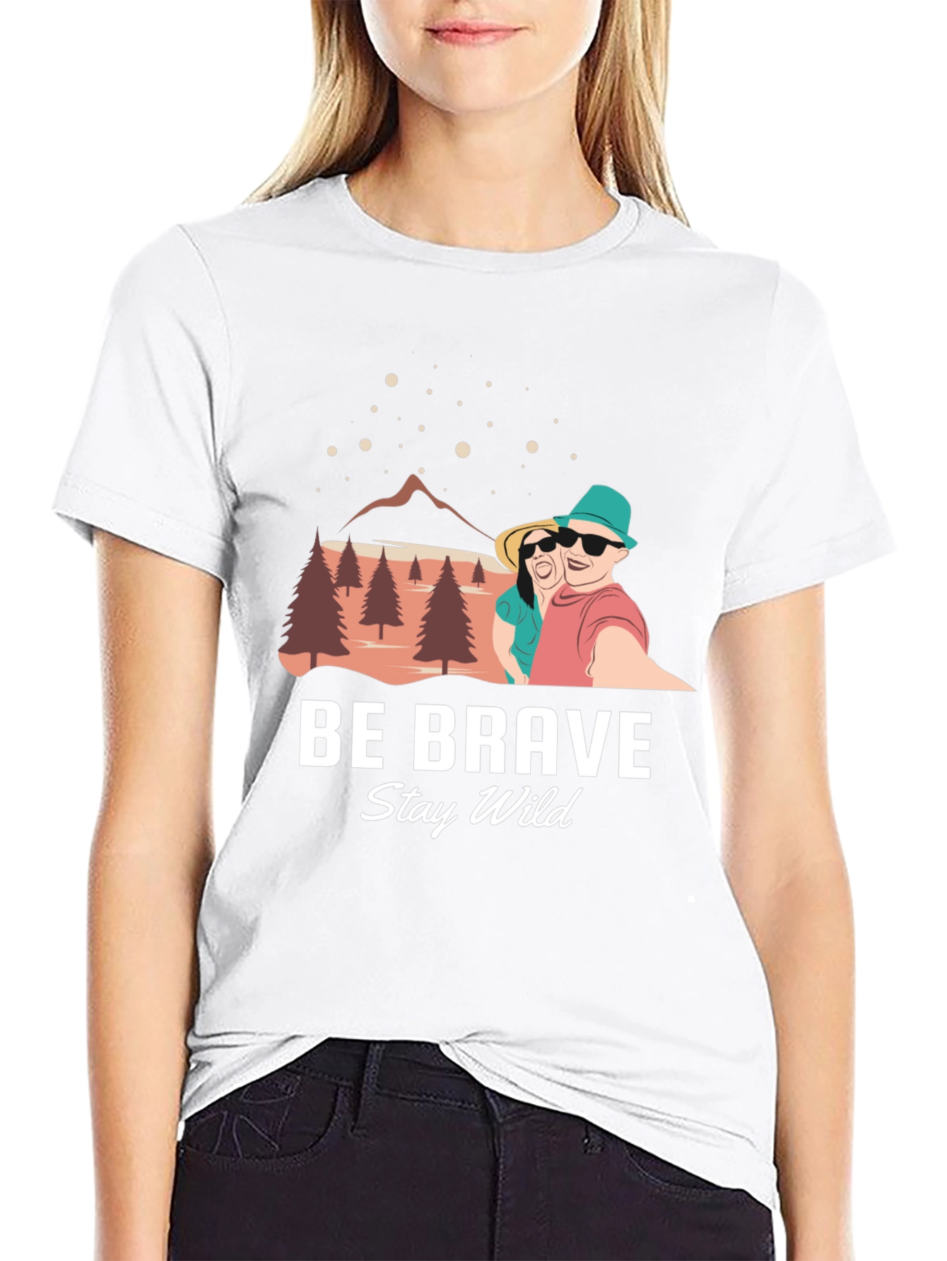 Be Brave Stay Wild Graphic T-Shirt