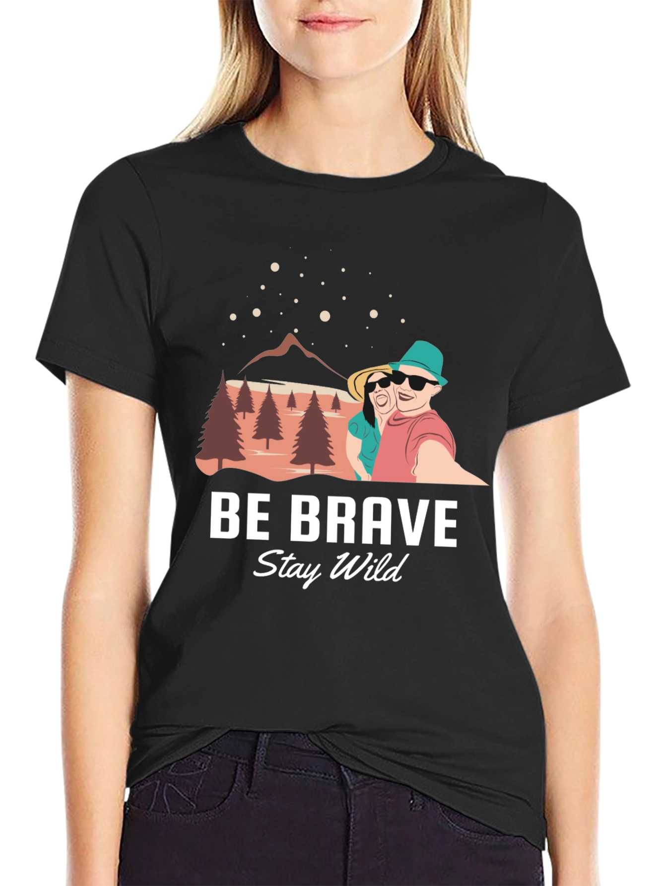 Be Brave Stay Wild Graphic T-Shirt