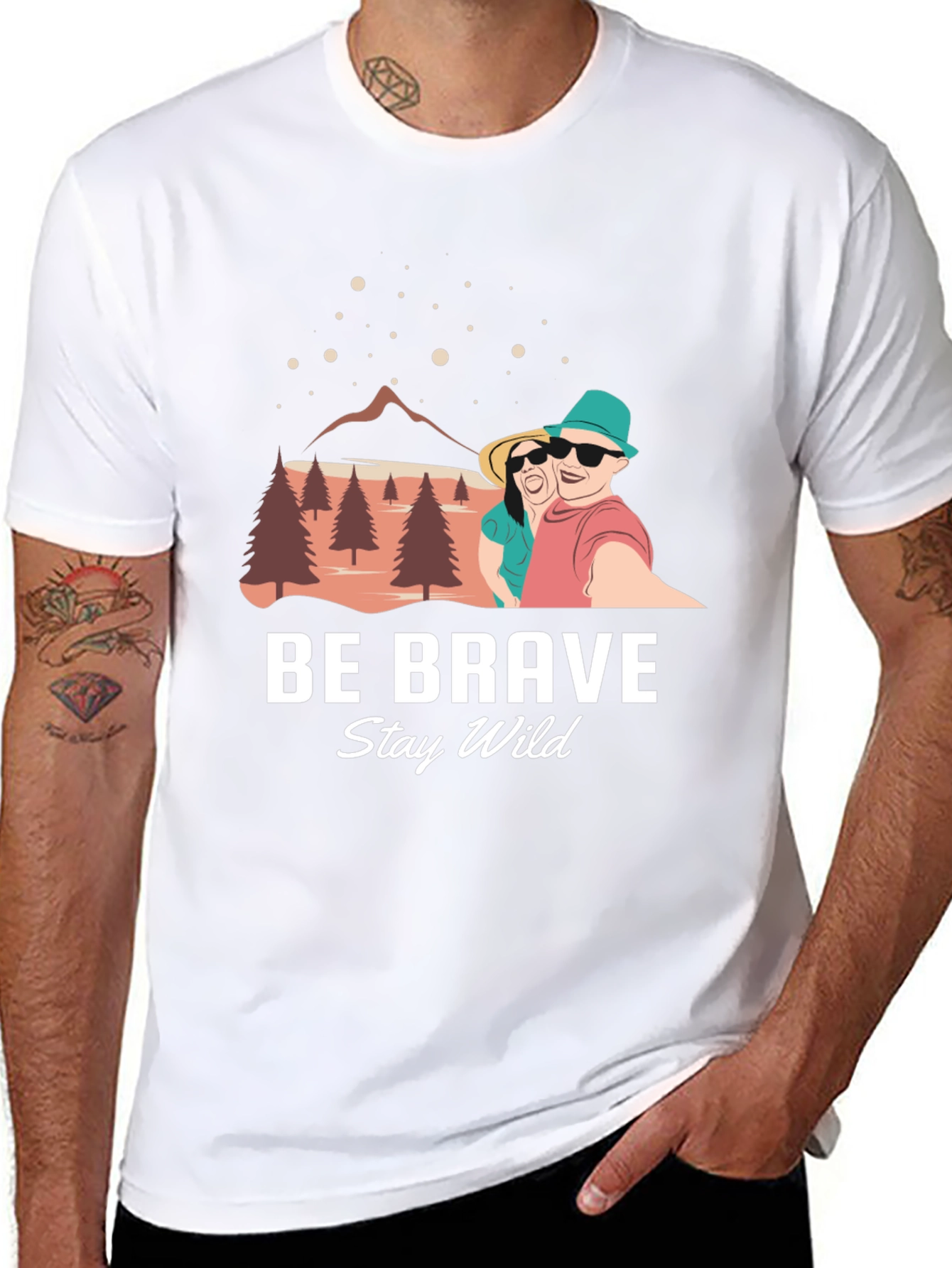 Be Brave Stay Wild Graphic T-Shirt
