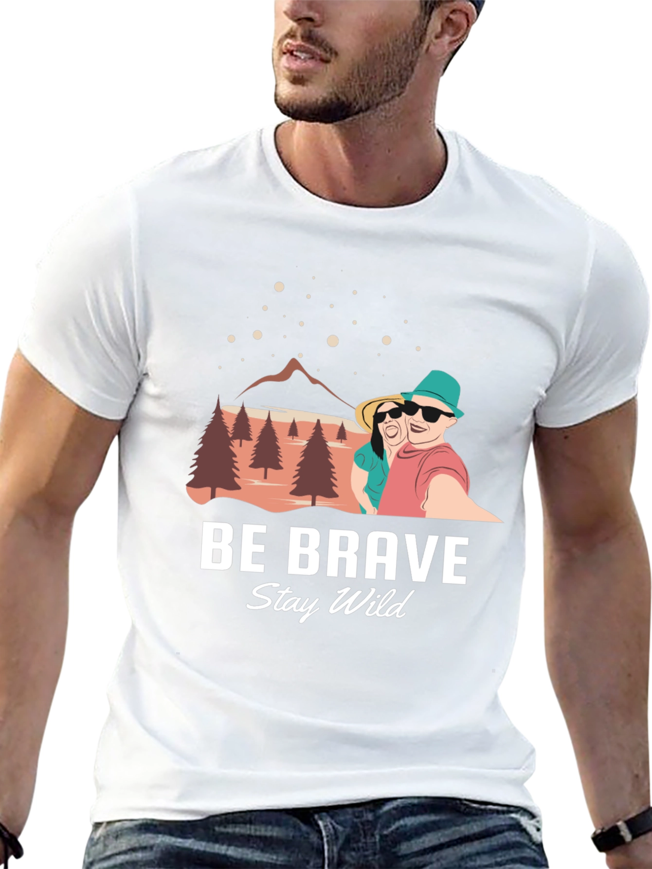 Be Brave Stay Wild Graphic T-Shirt