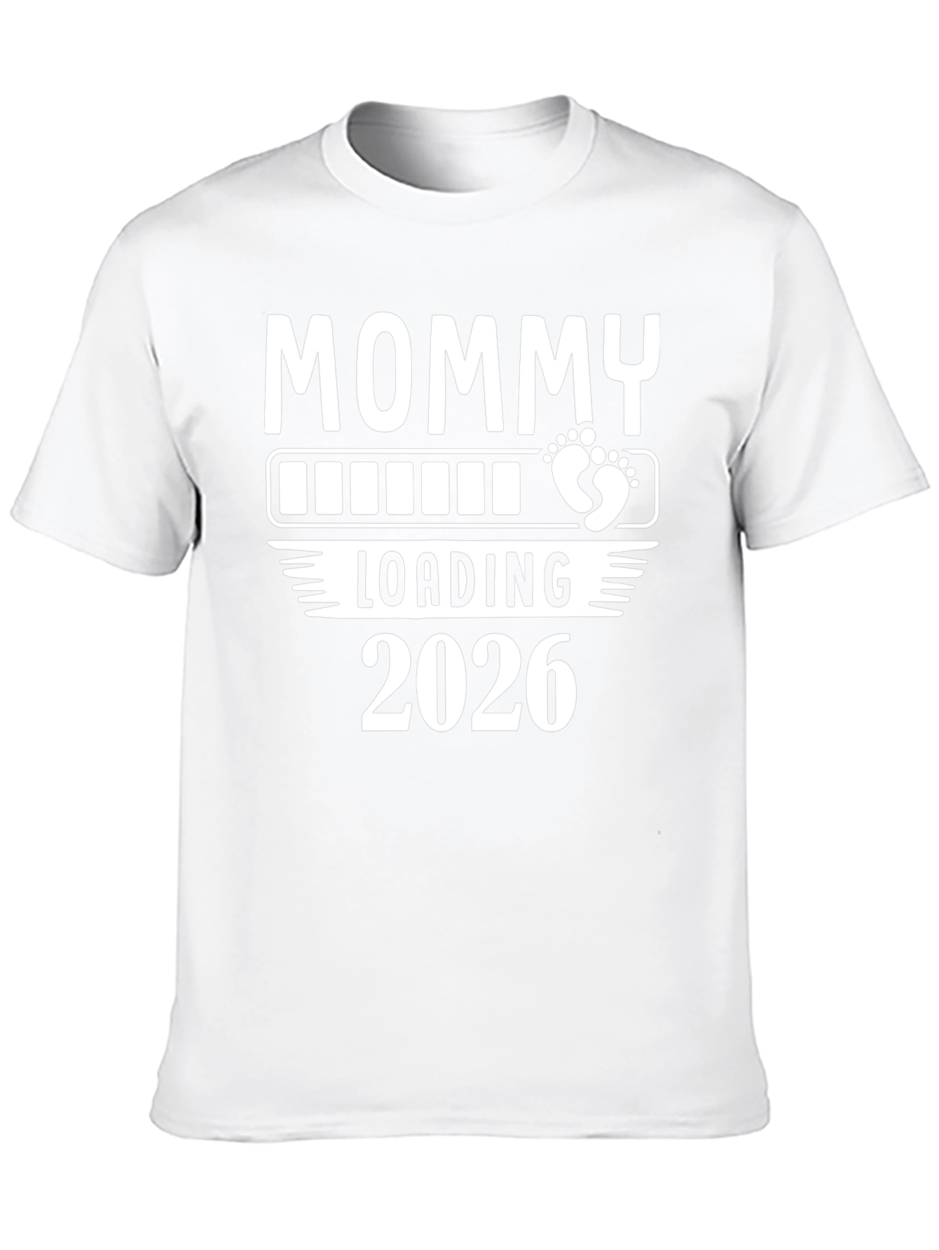 Mommy Loading 2026 Graphic Tee - Pregnancy Announcement T-Shirt