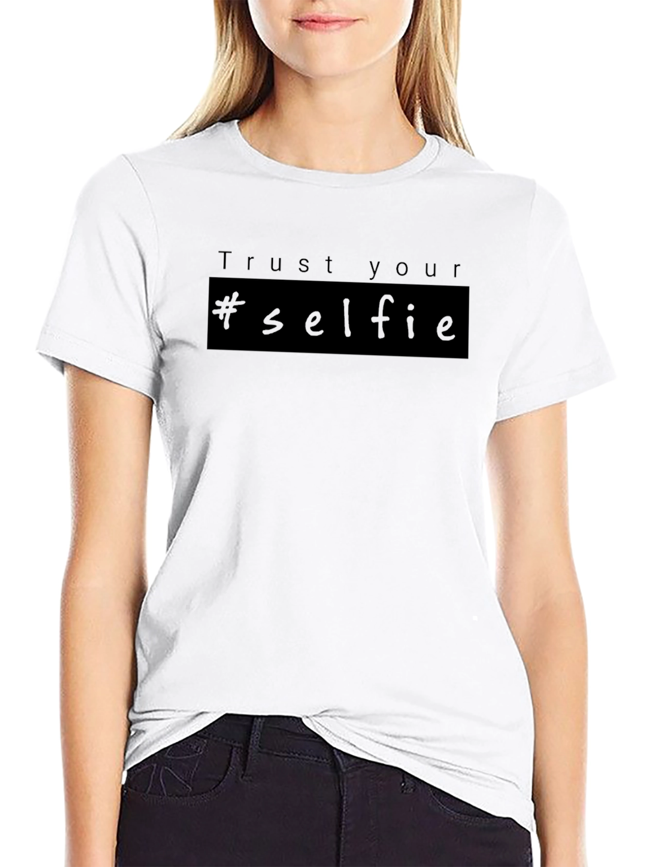 Trust Your #selfie T-Shirt - Black