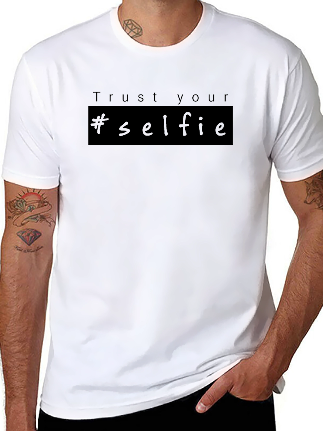 Trust Your #selfie T-Shirt - Black