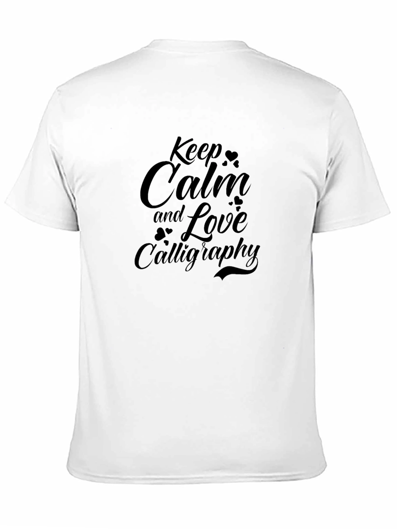 Keep Calm & Love Calligraphy - Black T-Shirt