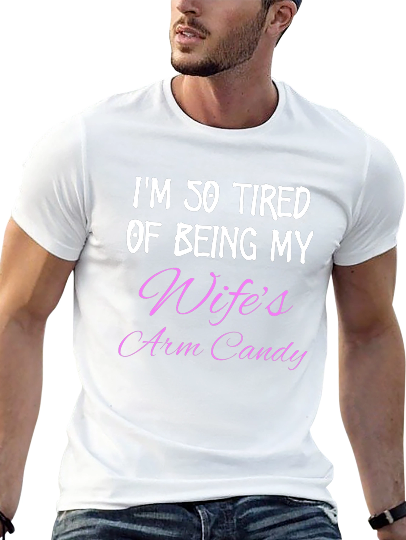Humorous Wifes Arm Candy Mens Tee