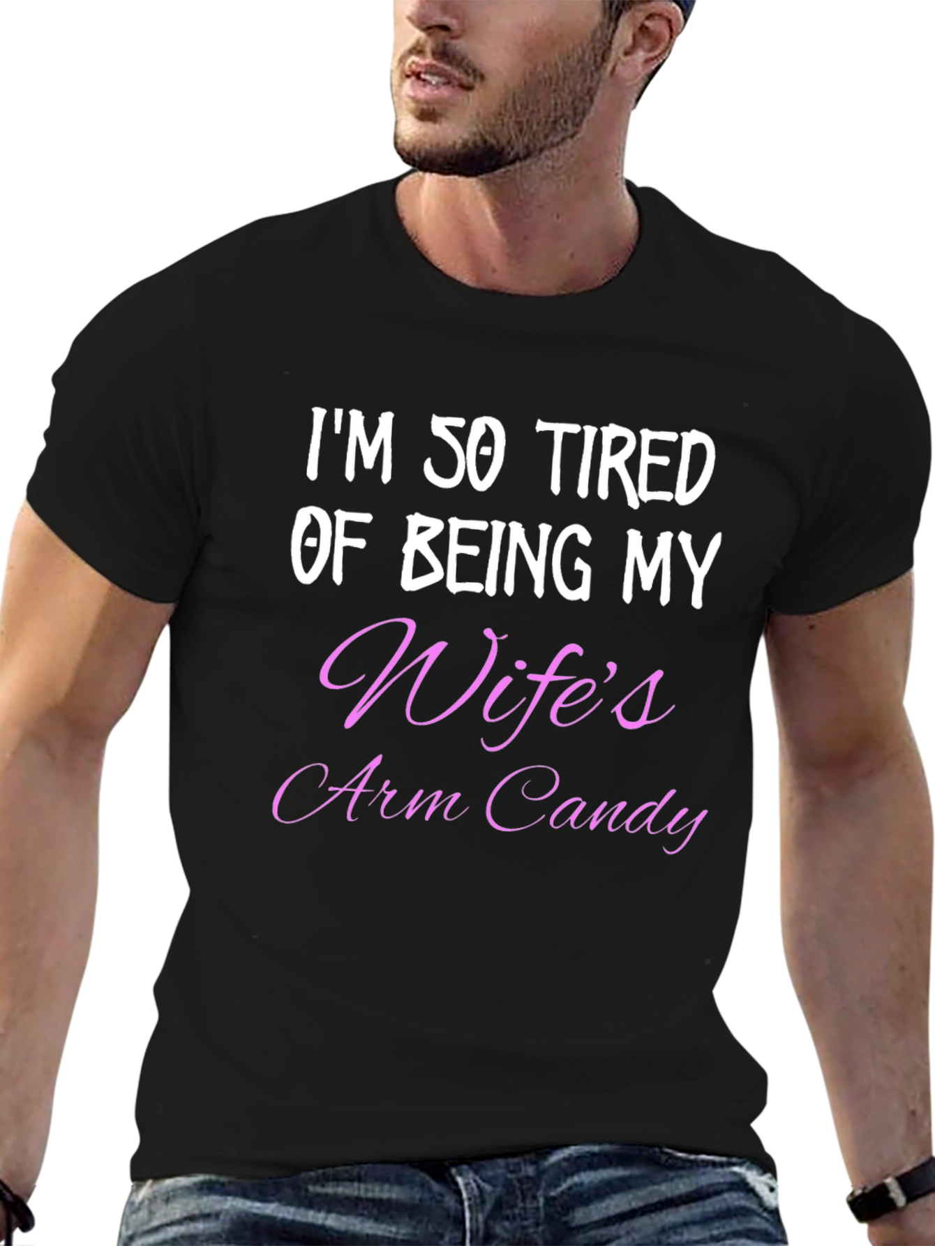 Humorous Wifes Arm Candy Mens Tee