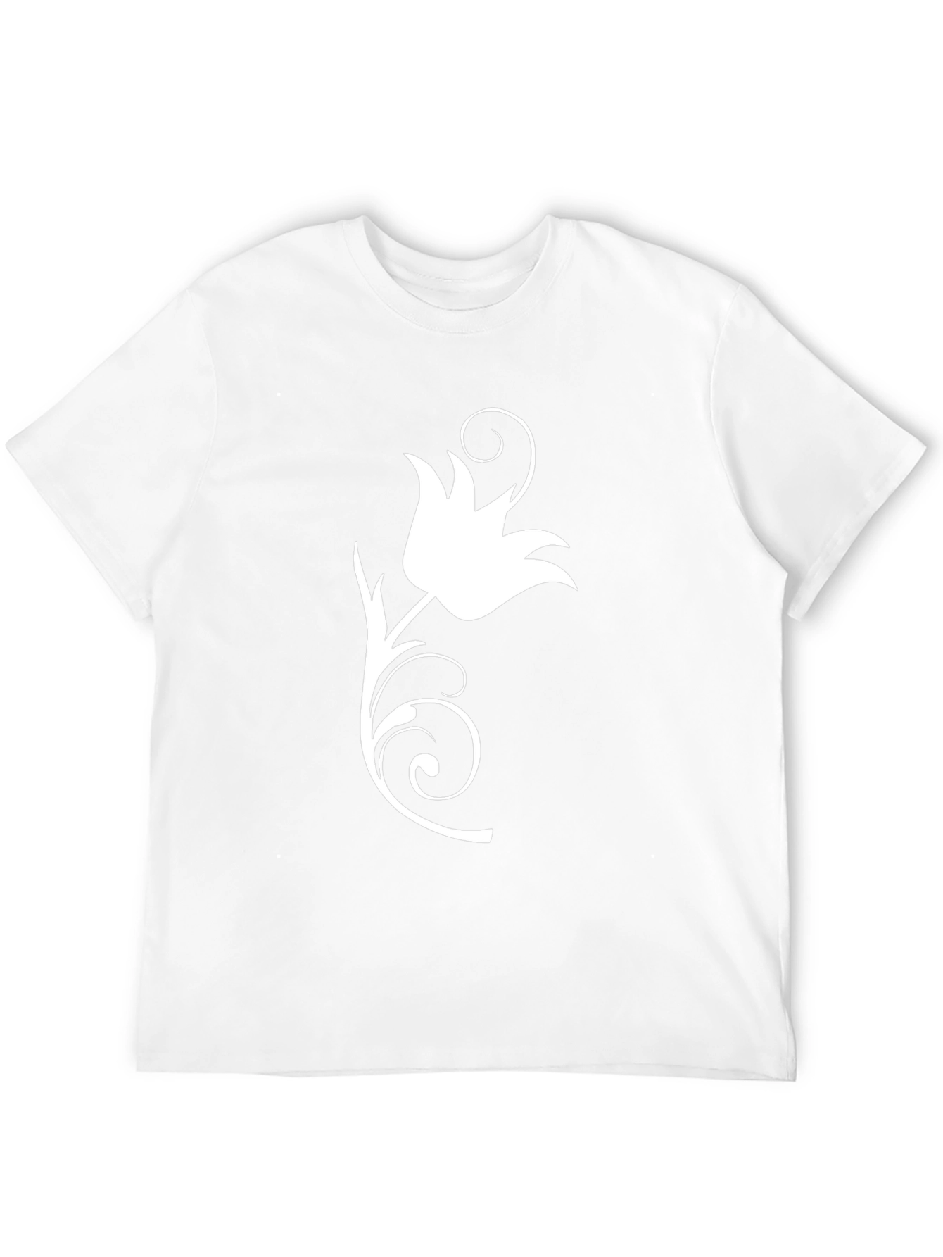 Elegant Black T-Shirt with Floral Design