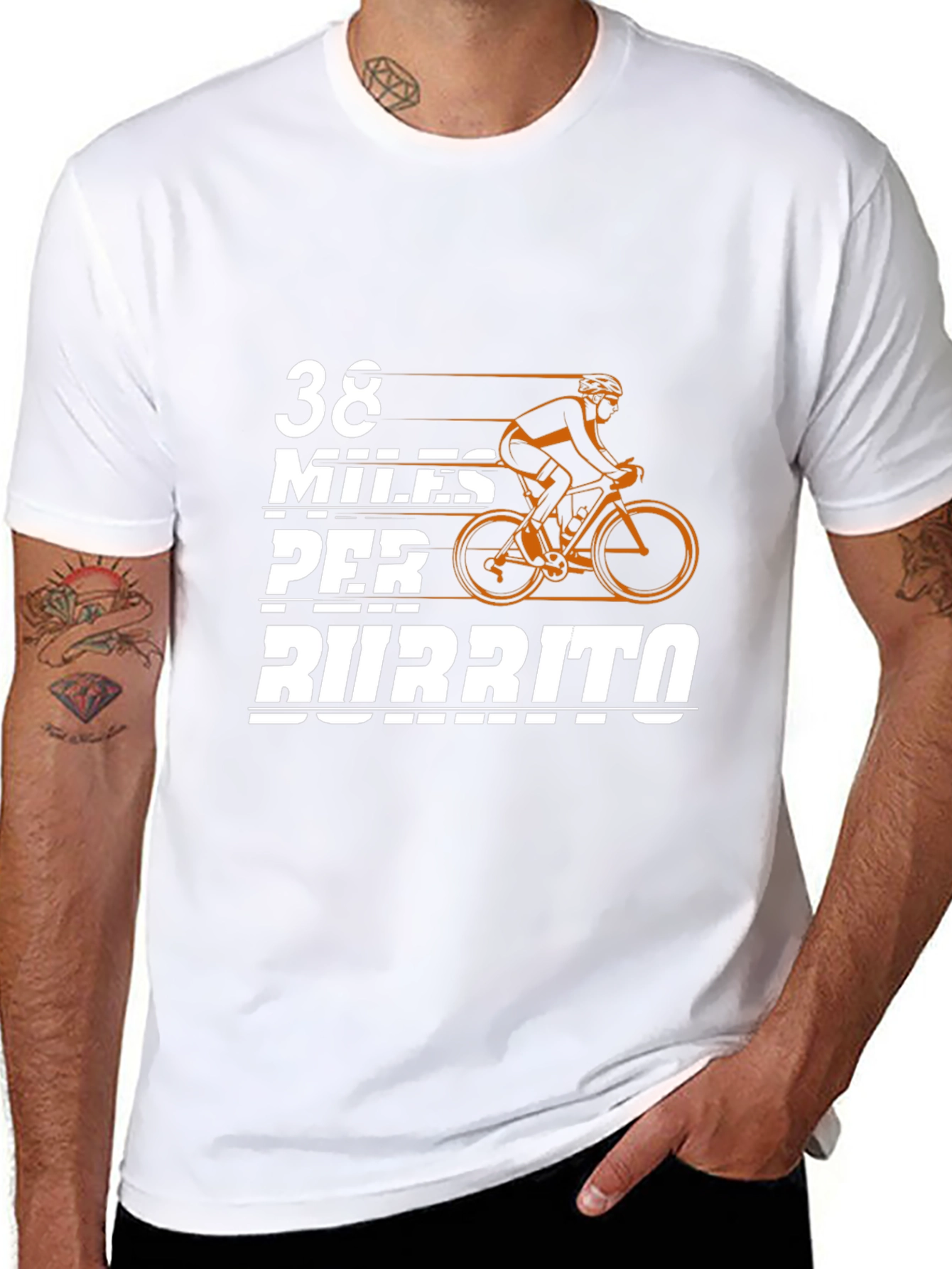 38 Miles Per Burrito Cyclist T-Shirt