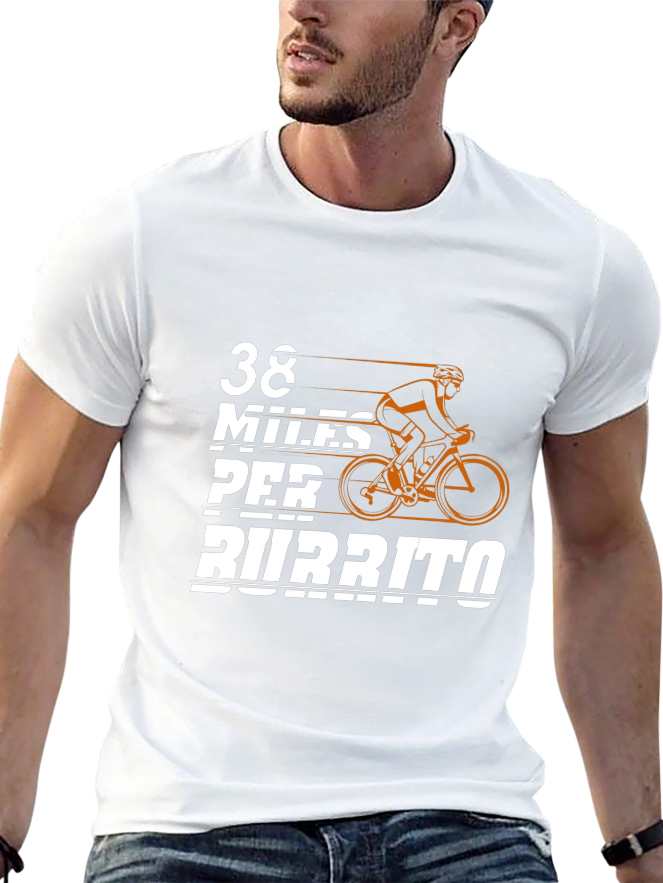 38 Miles Per Burrito Cyclist T-Shirt