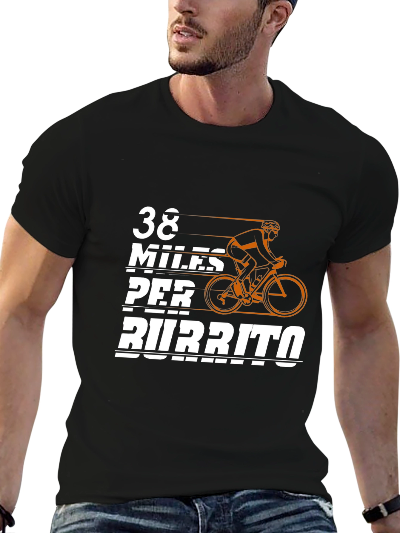 38 Miles Per Burrito Cyclist T-Shirt