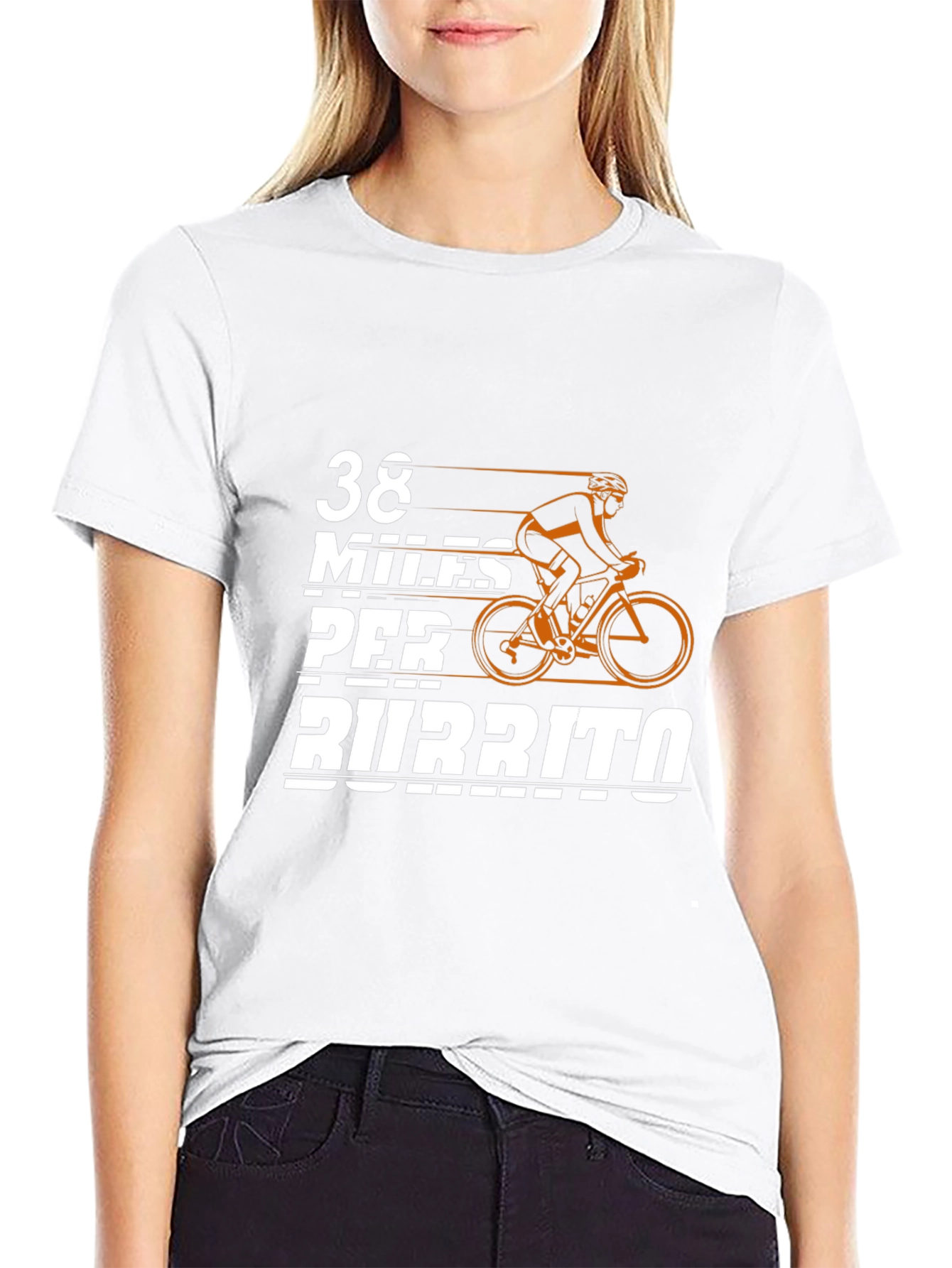 38 Miles Per Burrito Cyclist T-Shirt