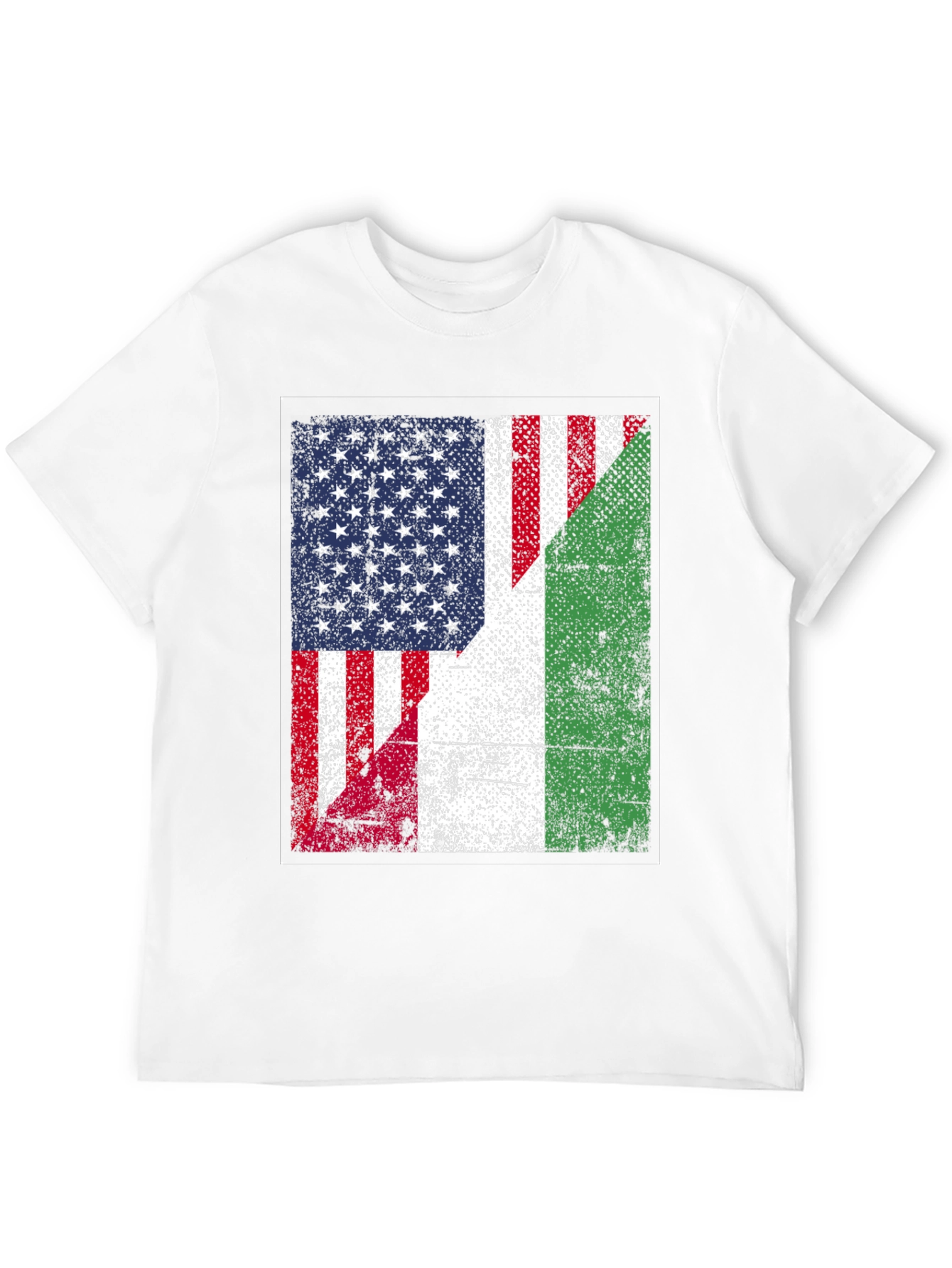 USA & Italy Flag T-Shirt