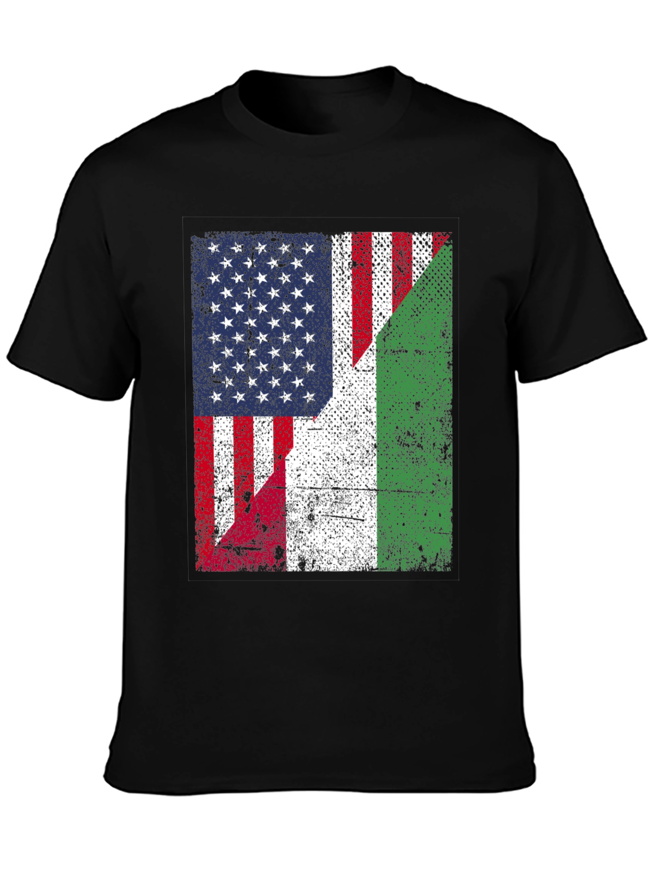 USA & Italy Flag T-Shirt