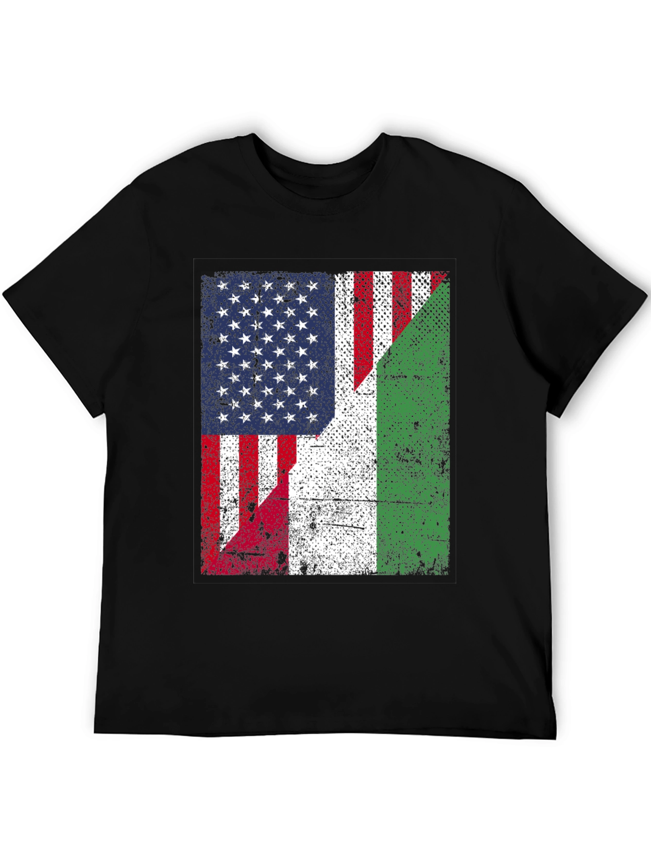 USA & Italy Flag T-Shirt