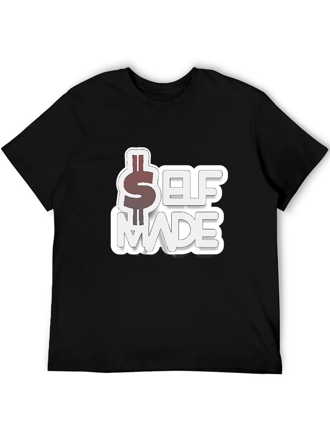 Self Made Black Graphic T-Shirt