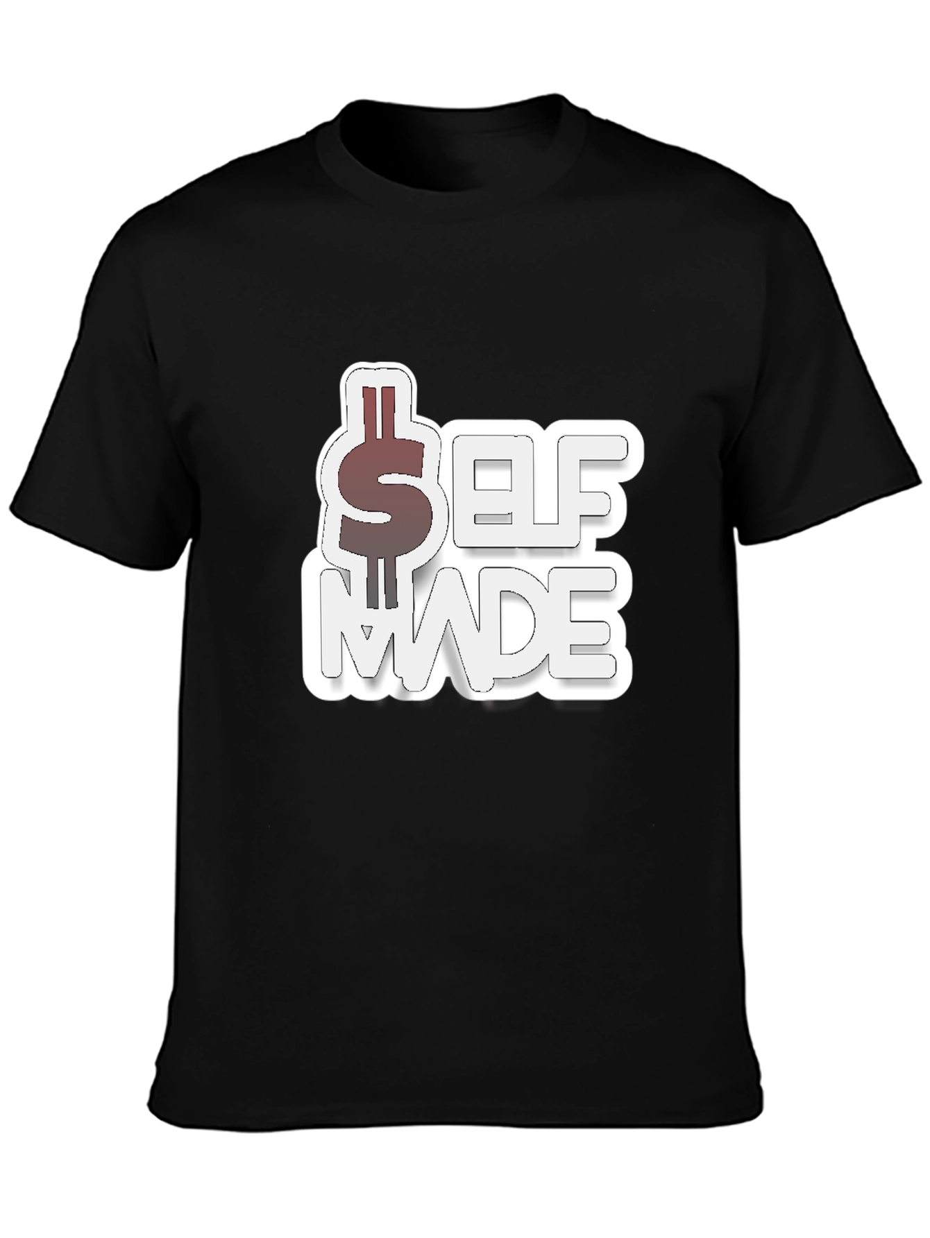 Self Made Black Graphic T-Shirt