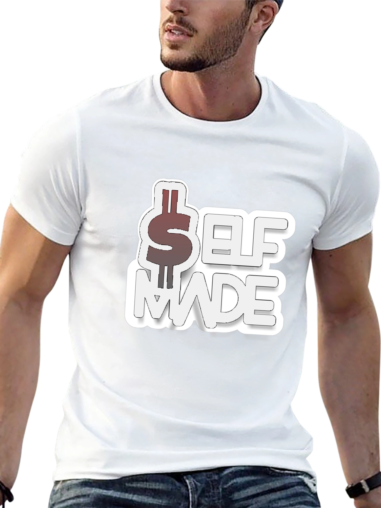 Self Made Black Graphic T-Shirt
