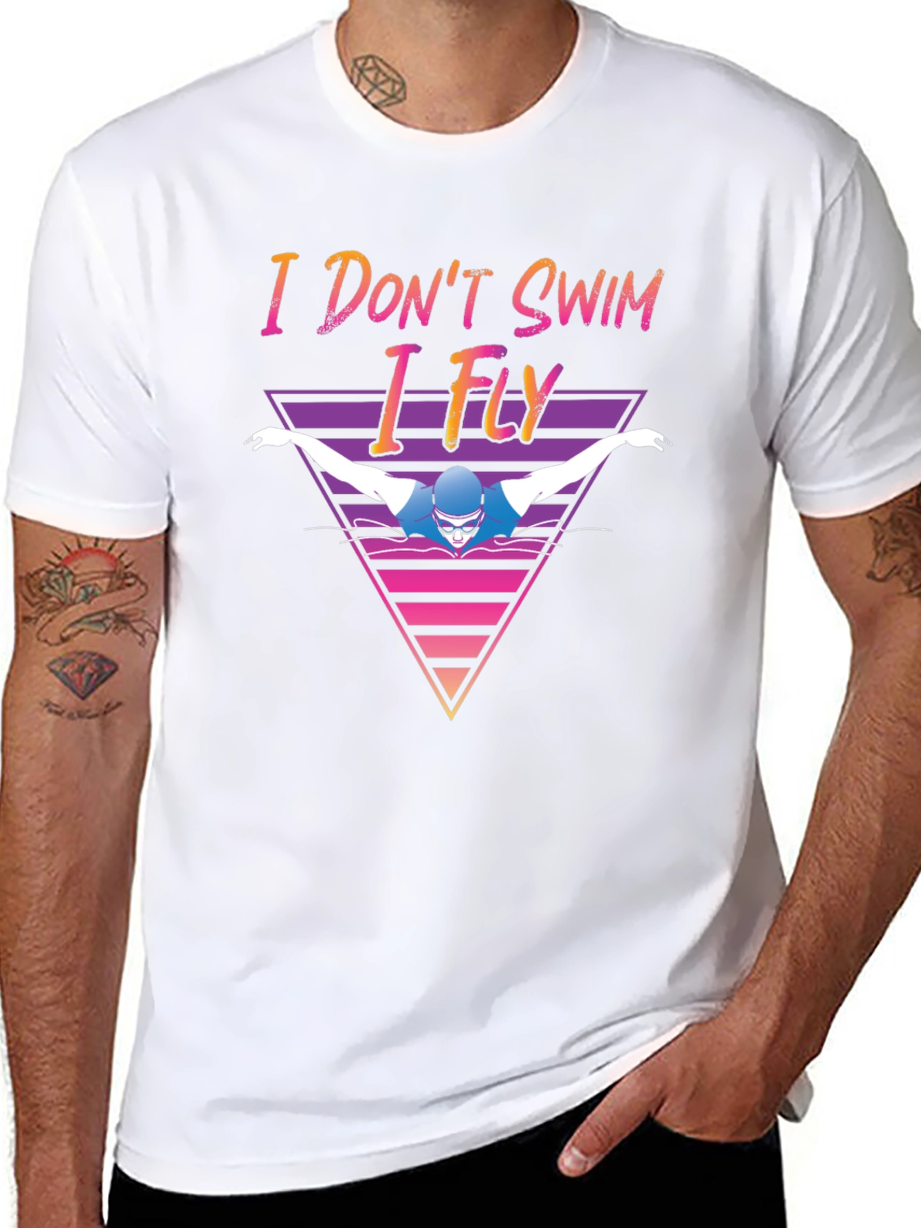 I Dont Swim I Fly Black T-Shirt