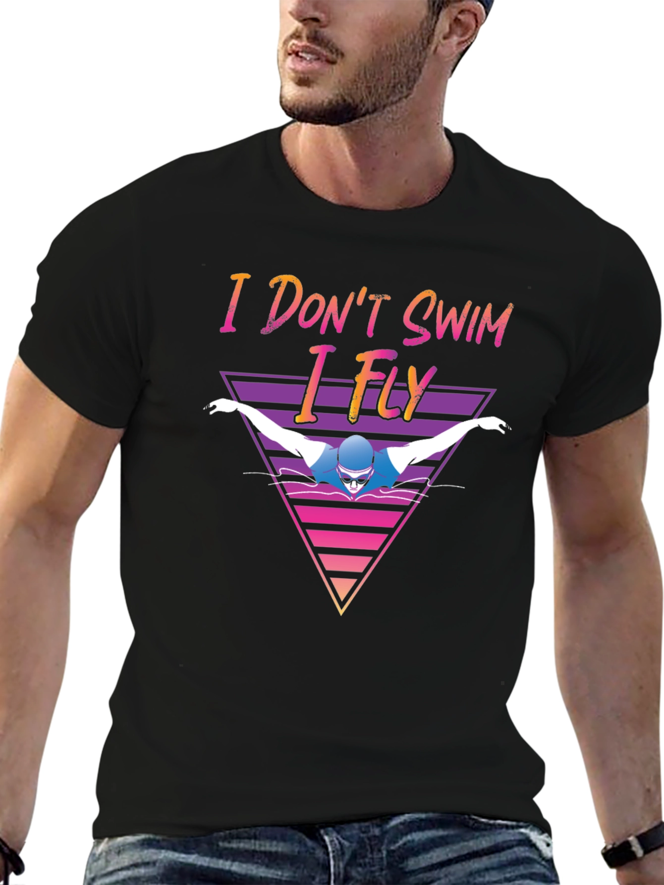 I Dont Swim I Fly Black T-Shirt