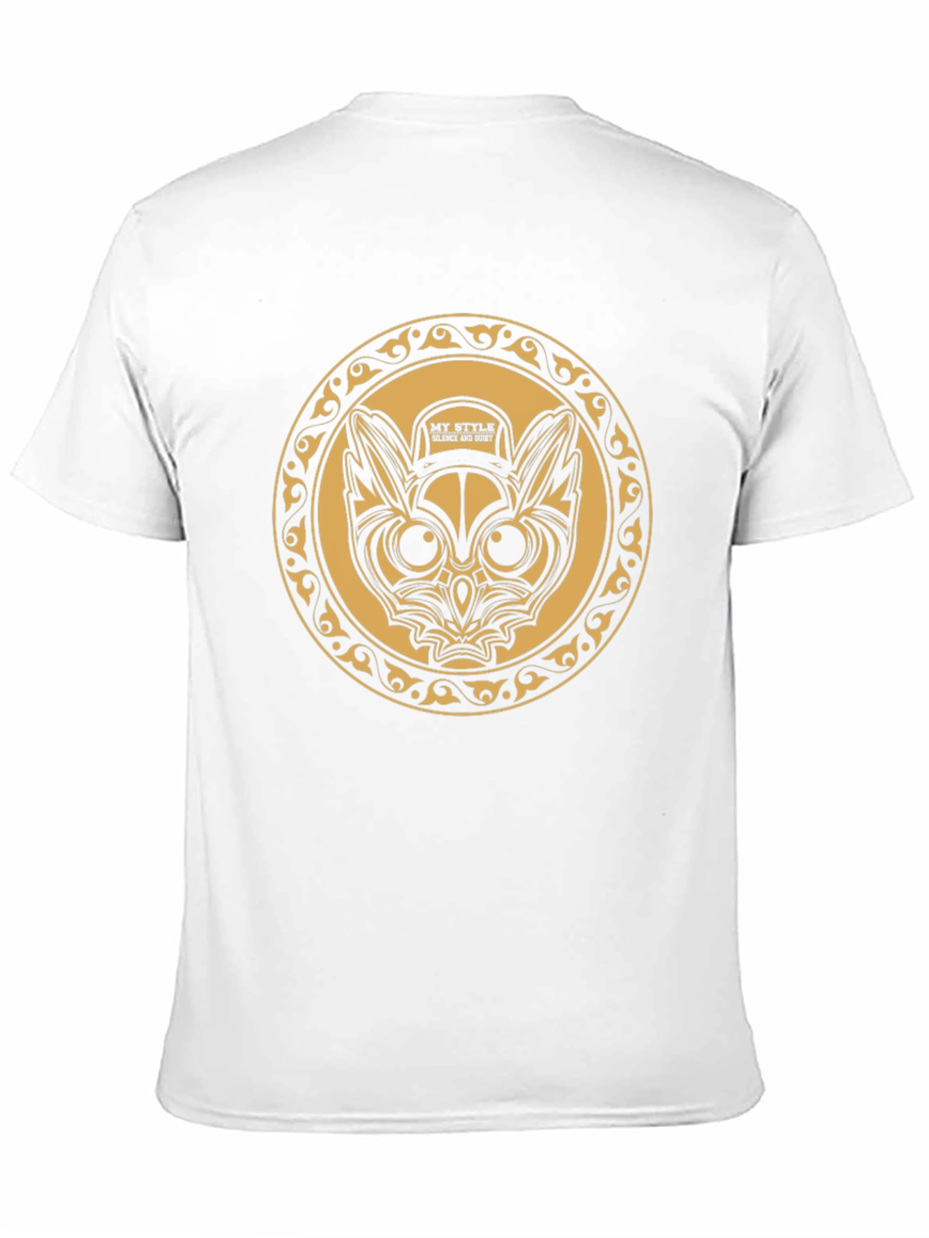 Mens Black Graphic Tee - Owl Design