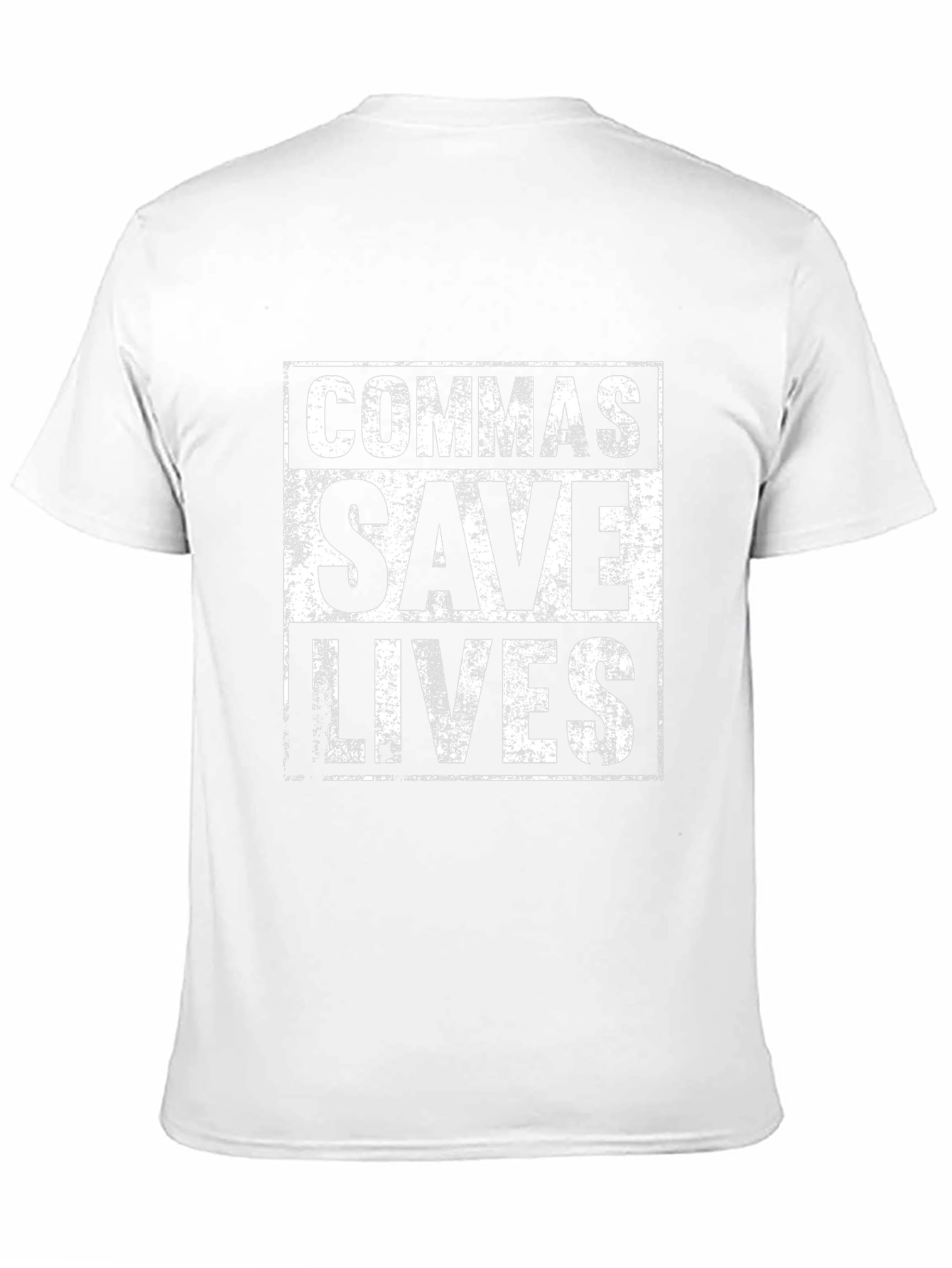Commas Save Lives T-Shirt - Grammar Humor Tee