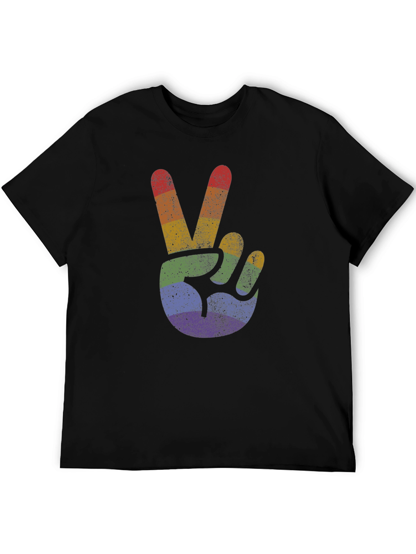 Retro Rainbow Peace Sign T-Shirt