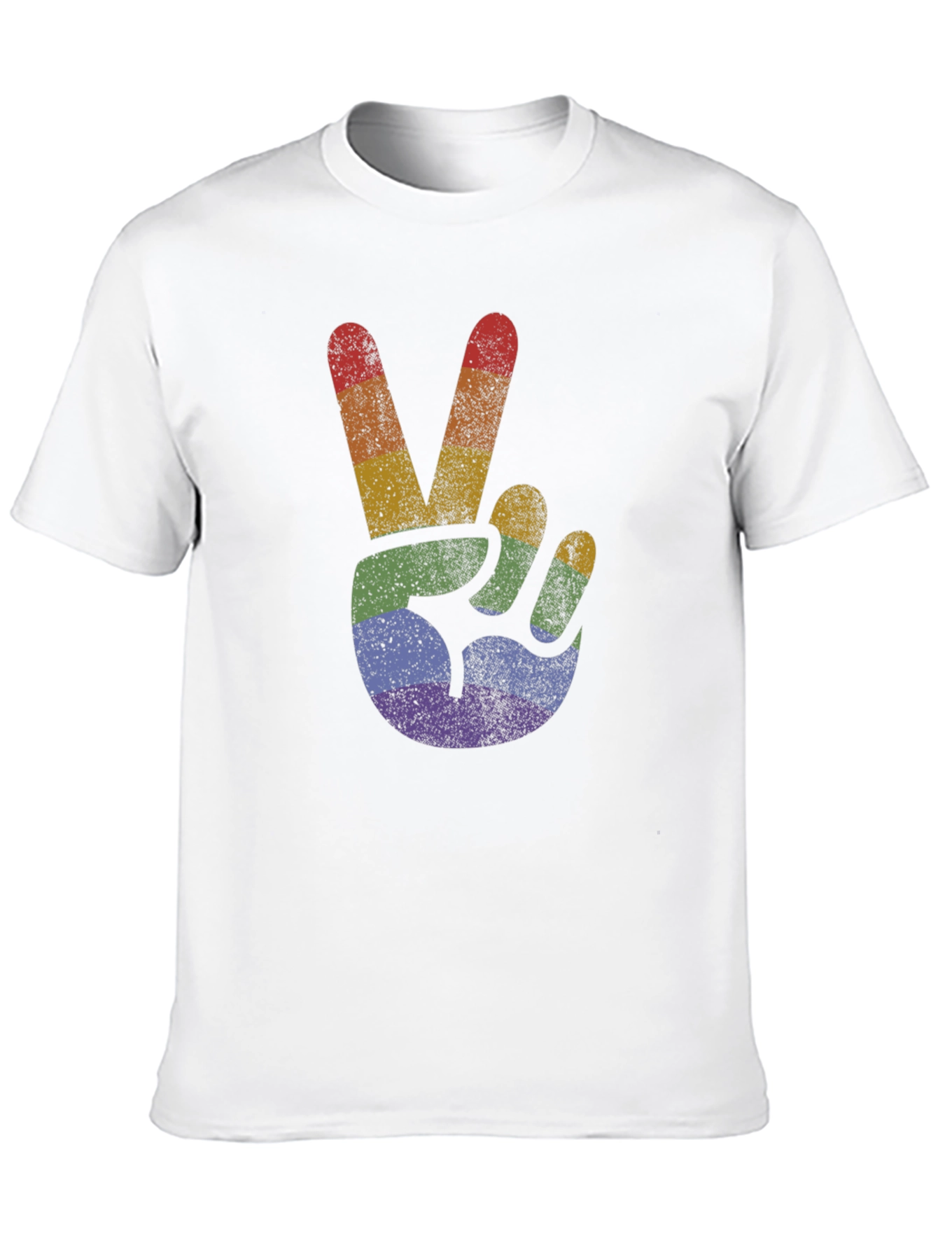 Retro Rainbow Peace Sign T-Shirt