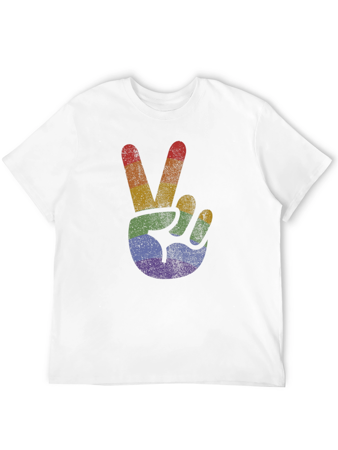 Retro Rainbow Peace Sign T-Shirt
