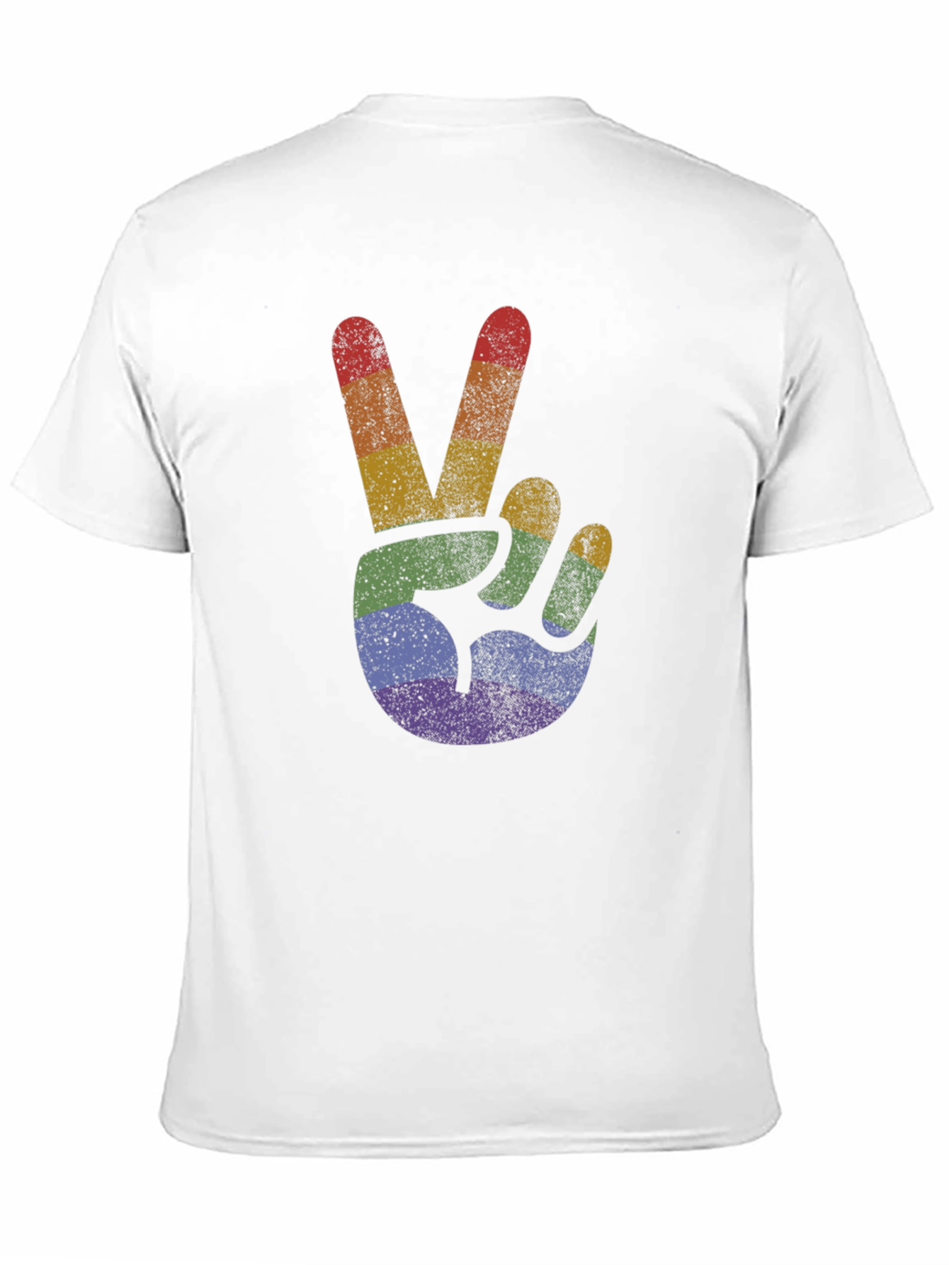 Retro Rainbow Peace Sign T-Shirt