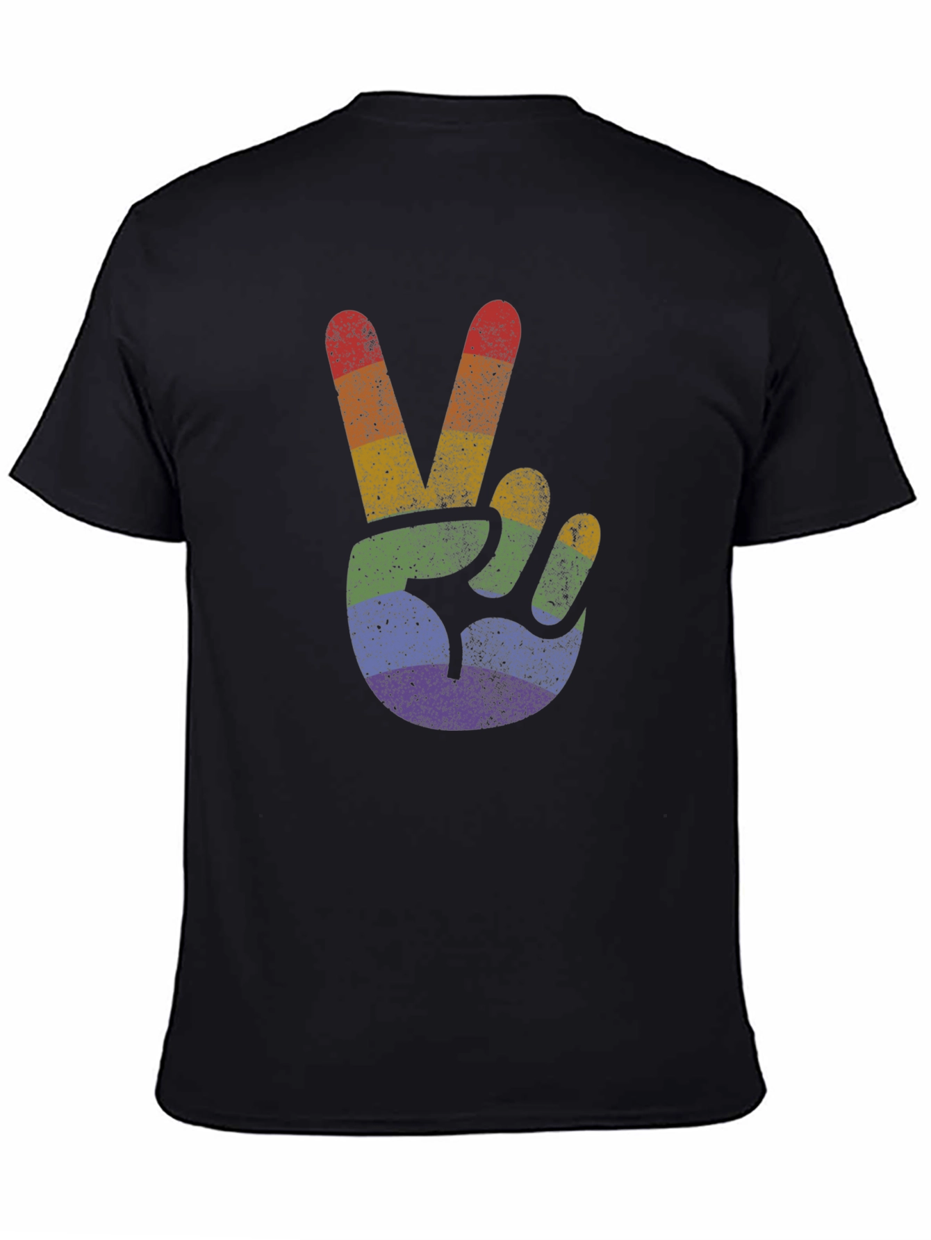 Retro Rainbow Peace Sign T-Shirt