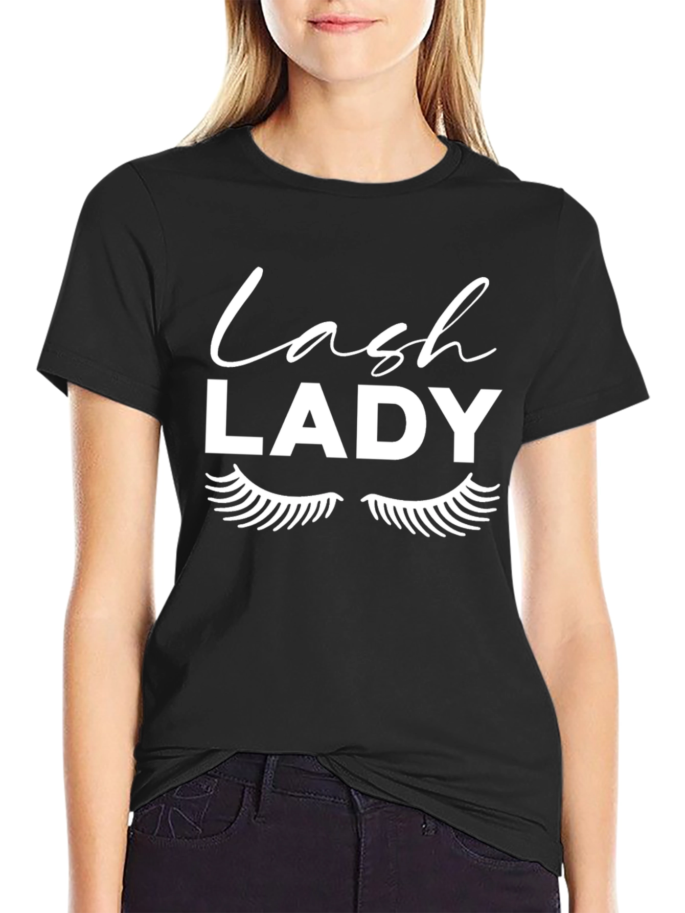 Lash Lady Graphic Tee - Stylish Eyelash Design