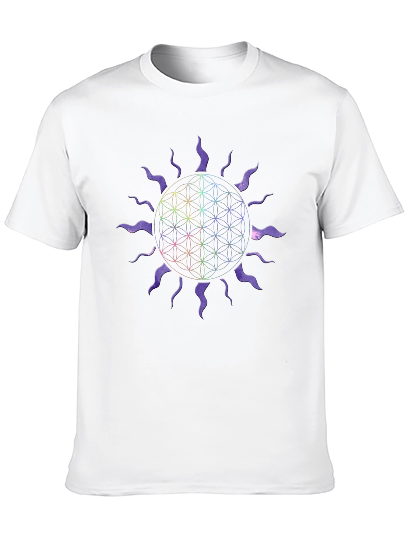 Flower of Life Sun Graphic Tee - Black