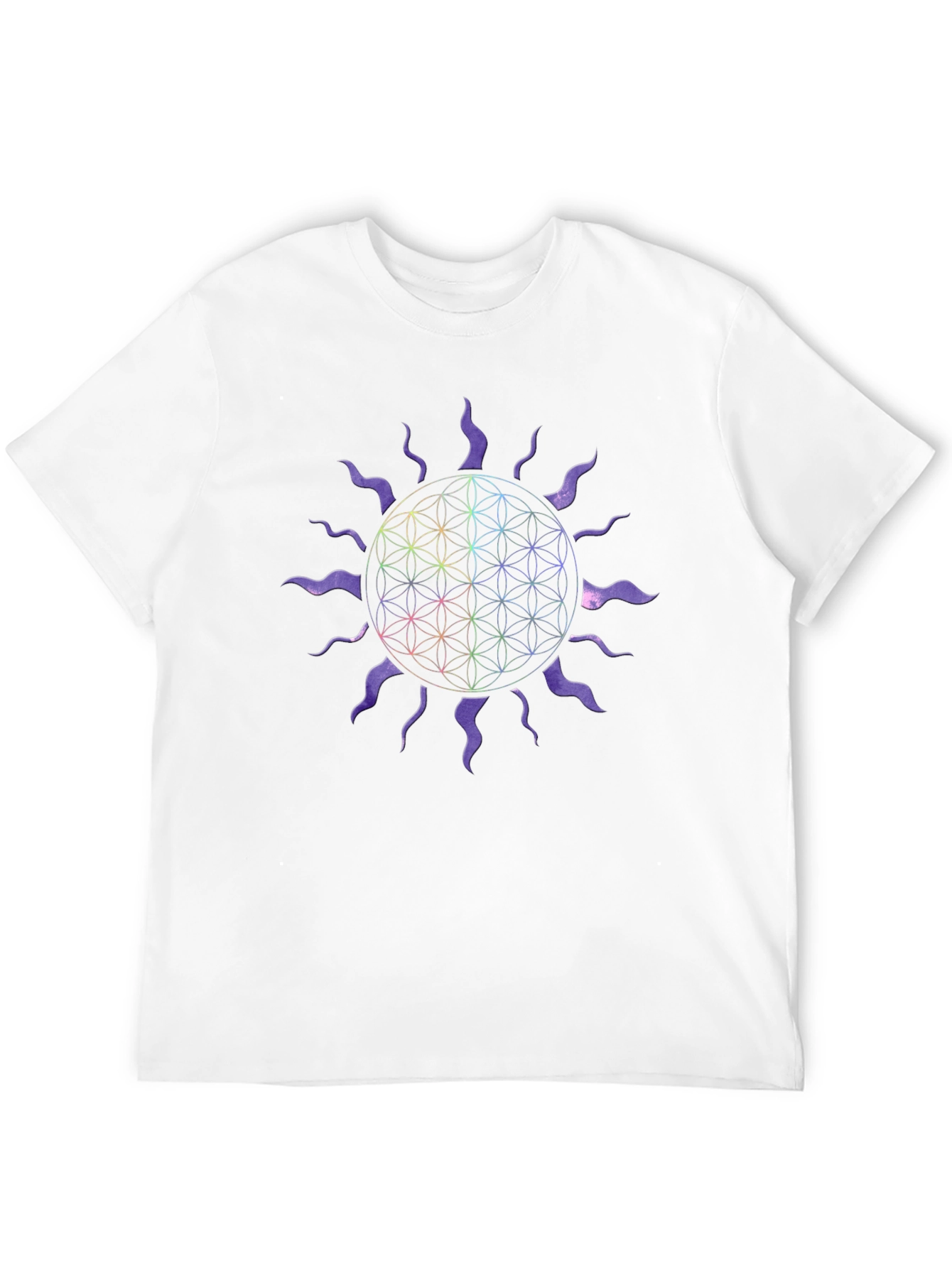 Flower of Life Sun Graphic Tee - Black